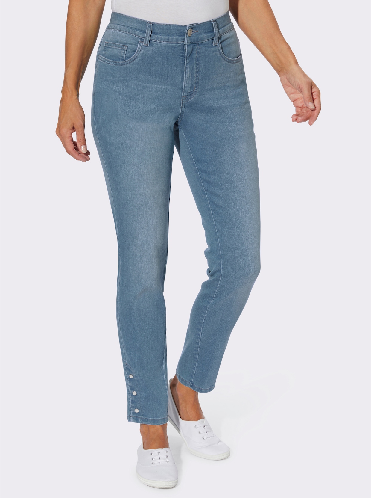 jeans - blue-bleached