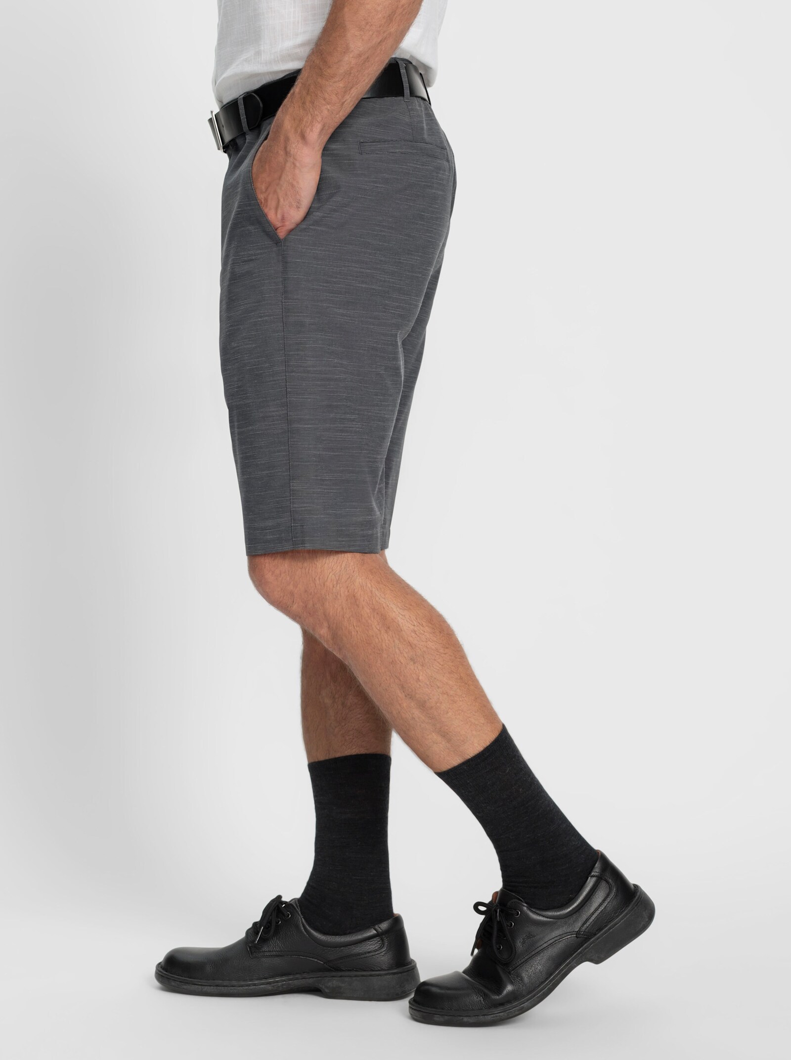 Marco Donati Bermudas - anthrazit-meliert