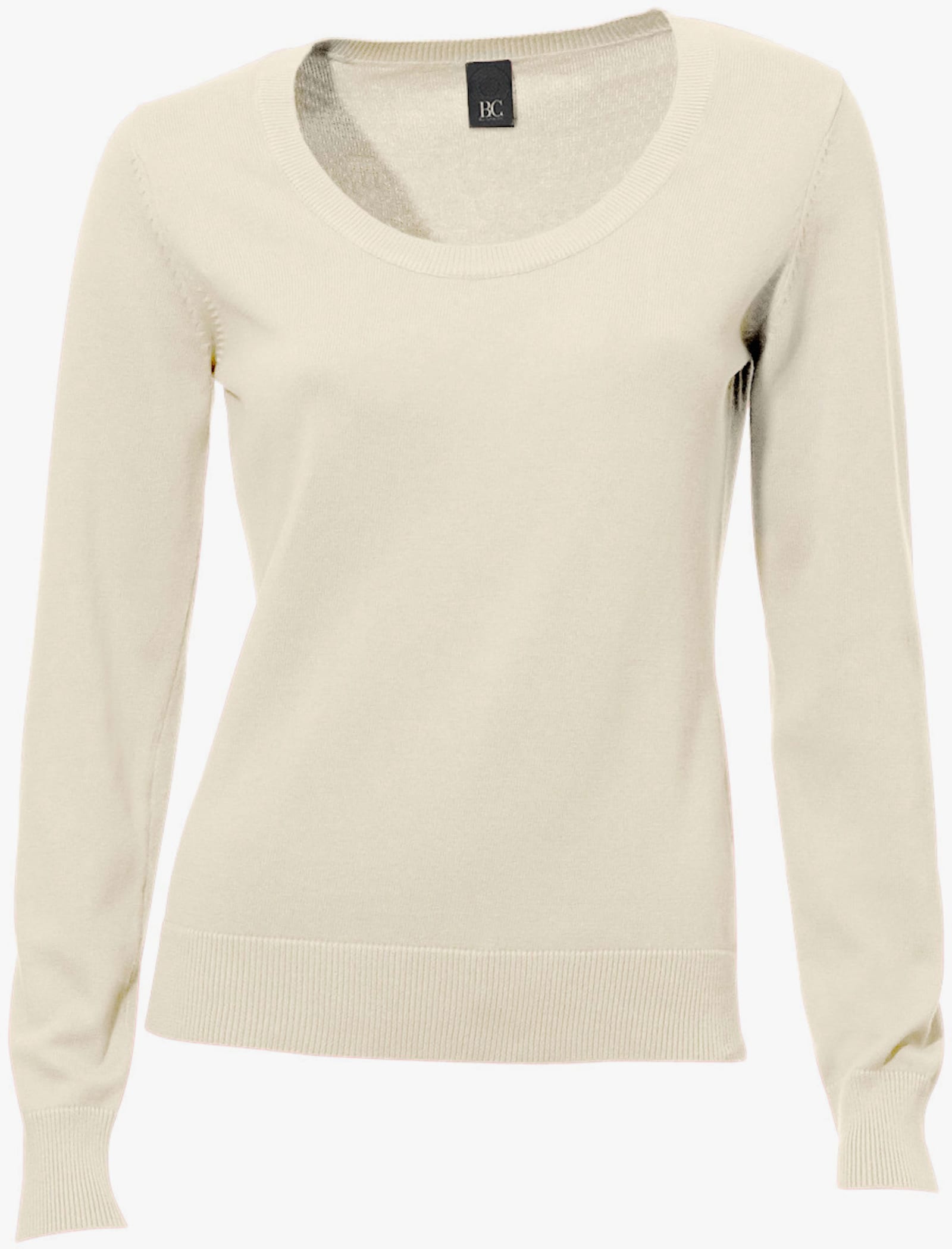 heine Rundhalspullover aus Feinstrick - offwhite