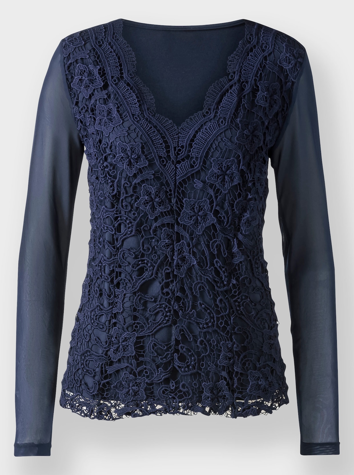 heine Shirt met v-hals - marine