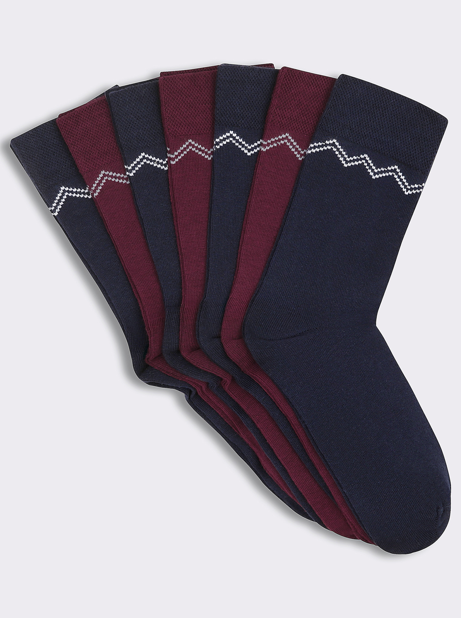 wäschepur Damen-Socken - bordeaux-marine