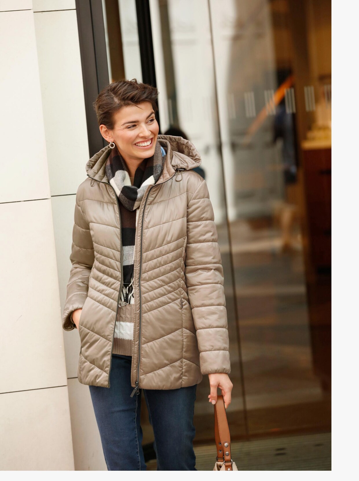 Green Goose Steppjacke - goldfarben