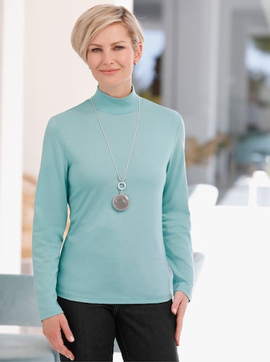 Shirt met opstaande kraag - winterturquoise