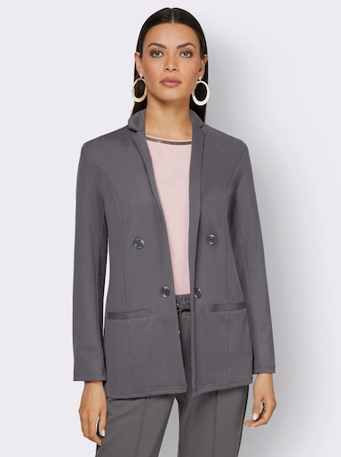 Blazer mit Schmuckknöpfen - anthrazit