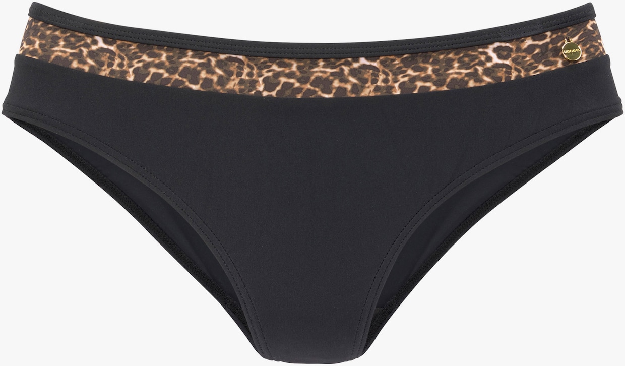 LASCANA Bikini-Hose - schwarz-leo