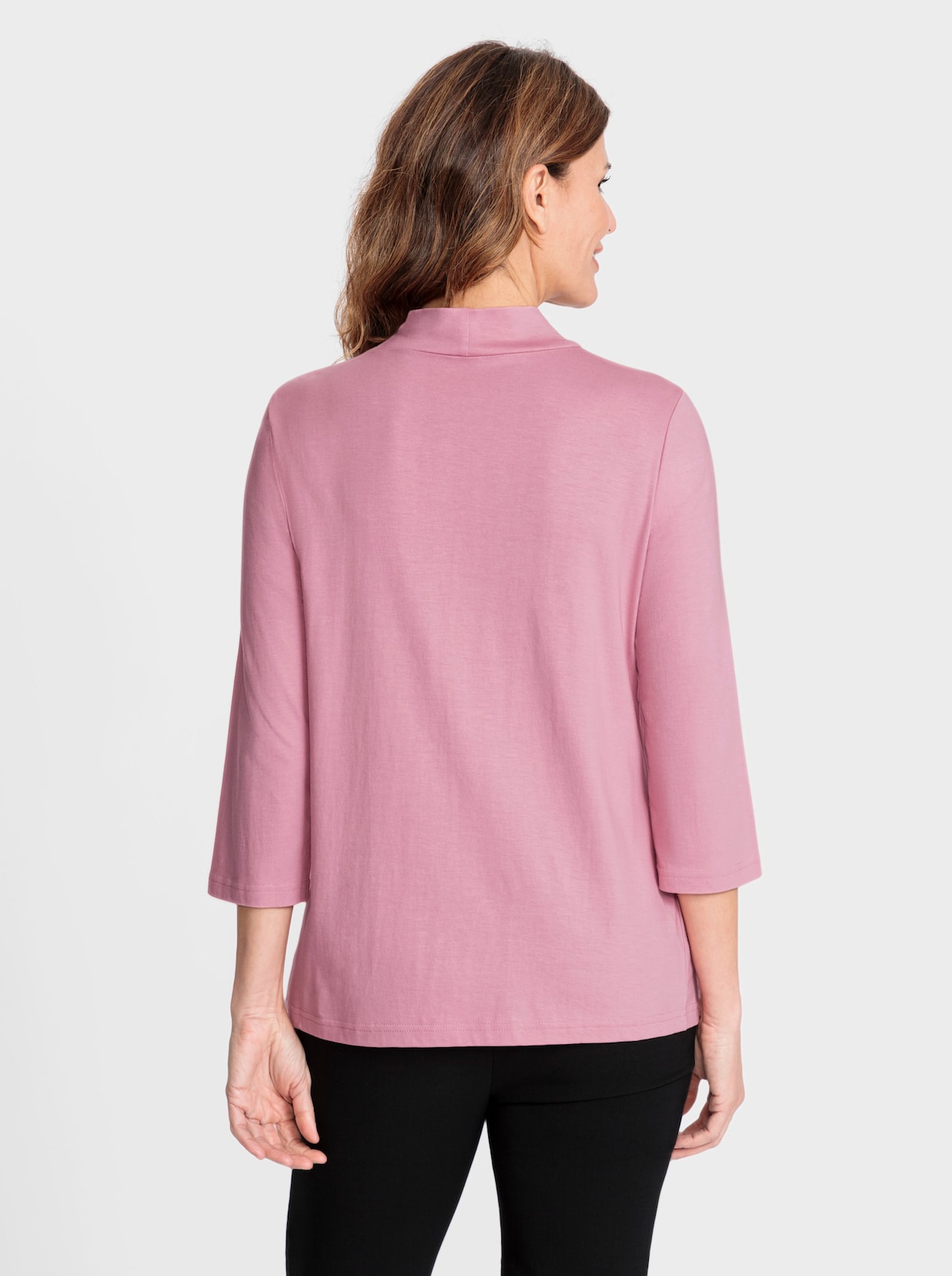 Shirt met 3/4-mouw - oudroze