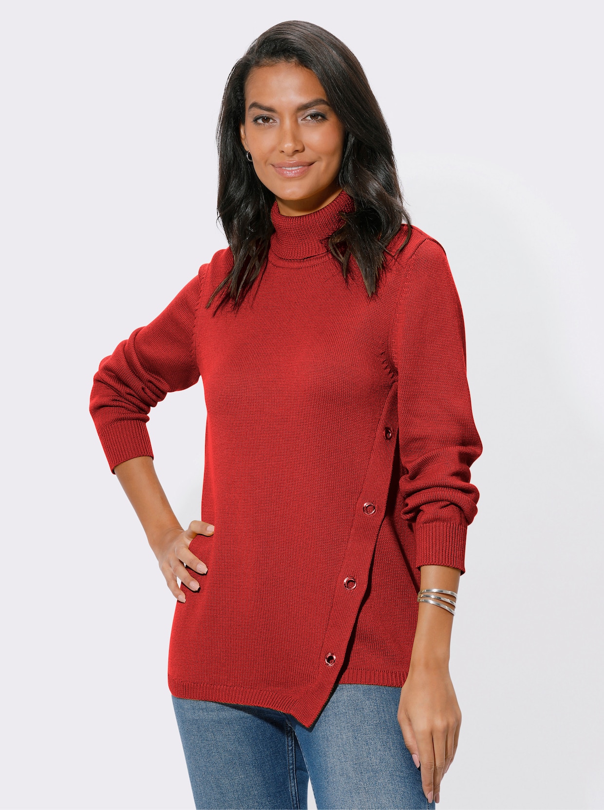 Langarm-Pullover - rot