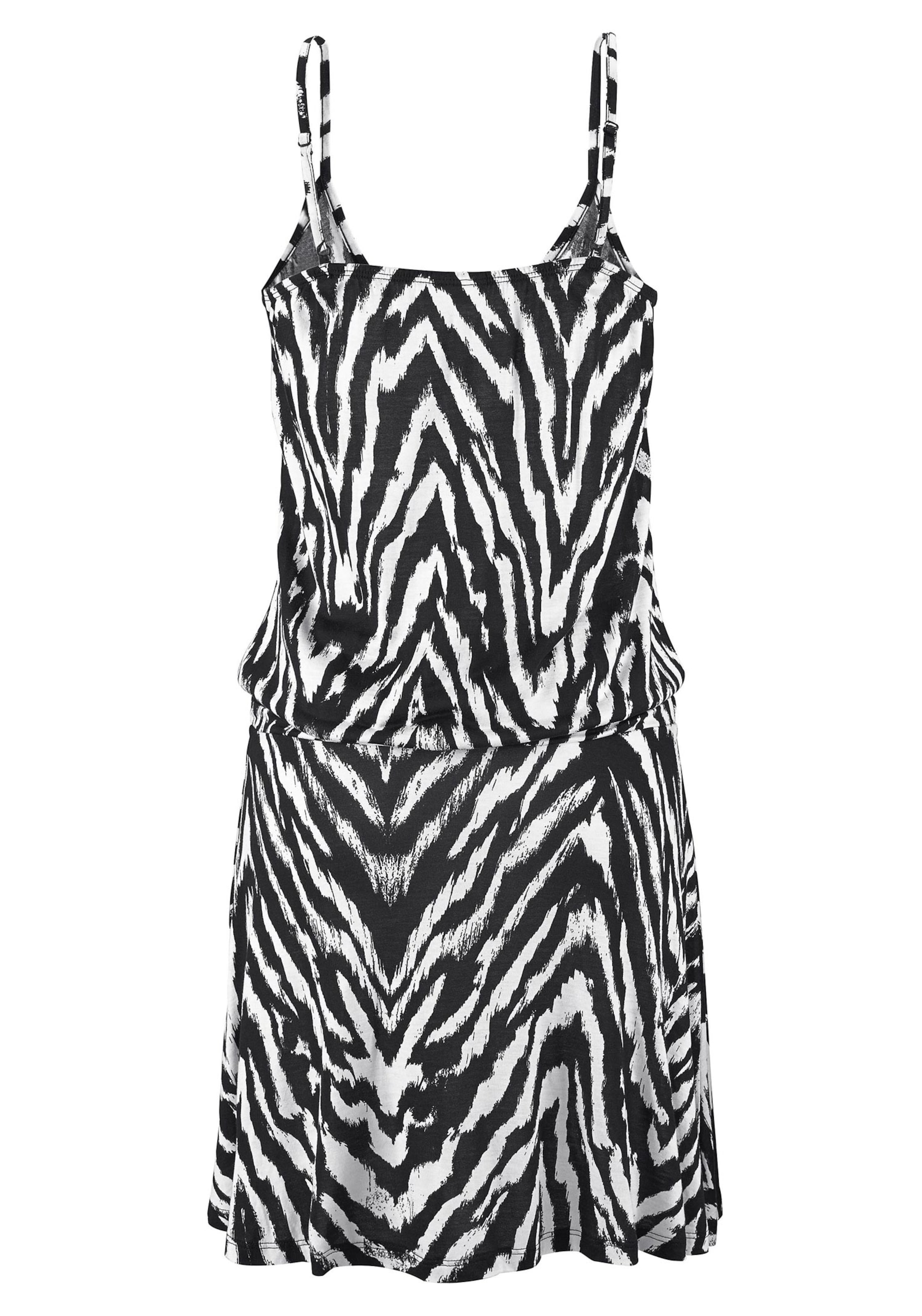 Bademode Strandkleider Beachtime Strandkleid in schwarz-weiß-bedruckt 