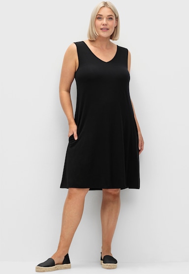 sheego Jerseykleid - schwarz