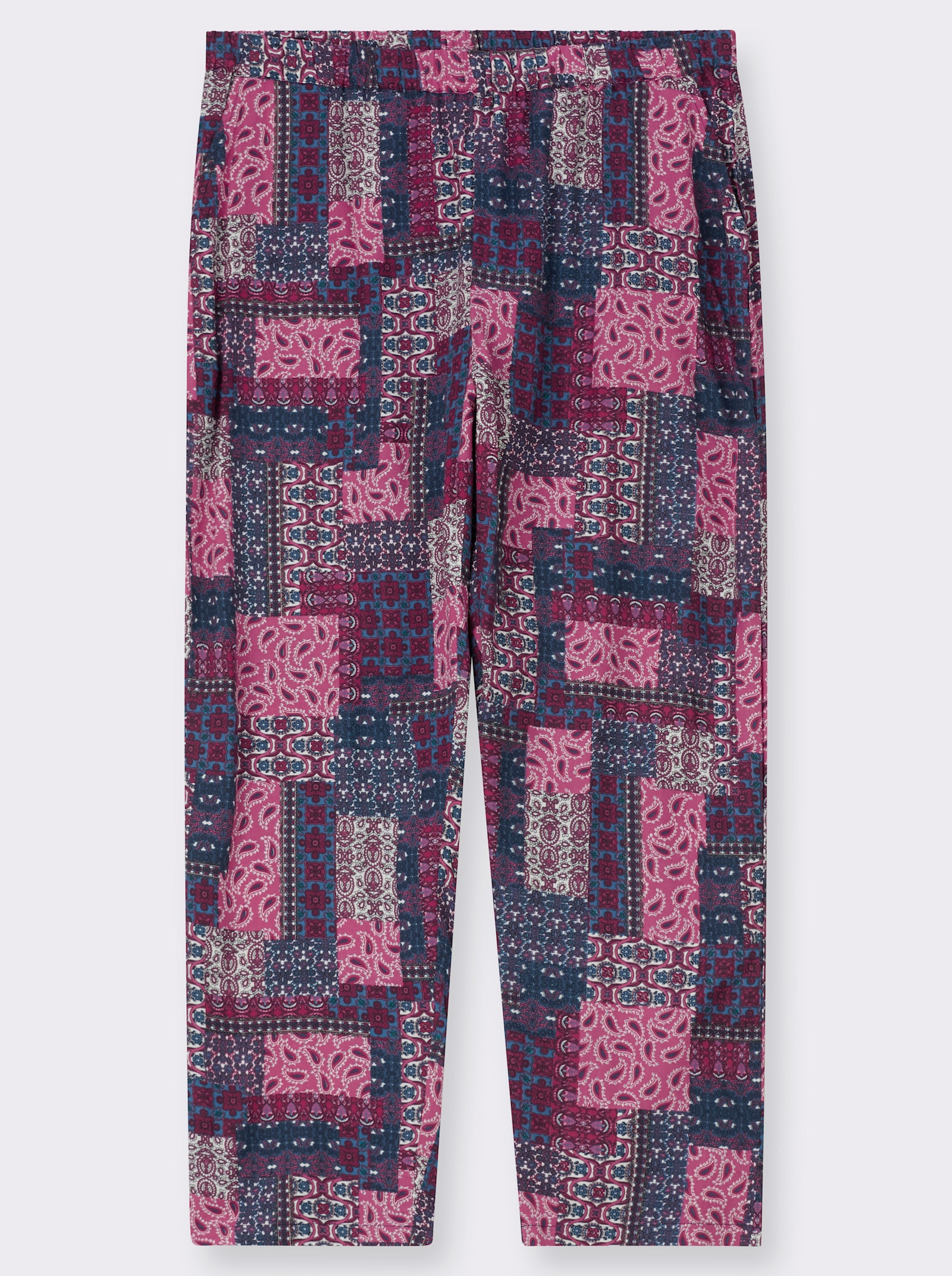 Schlupfhose mit Patch-Druck - erika-jeansblau-bedruckt