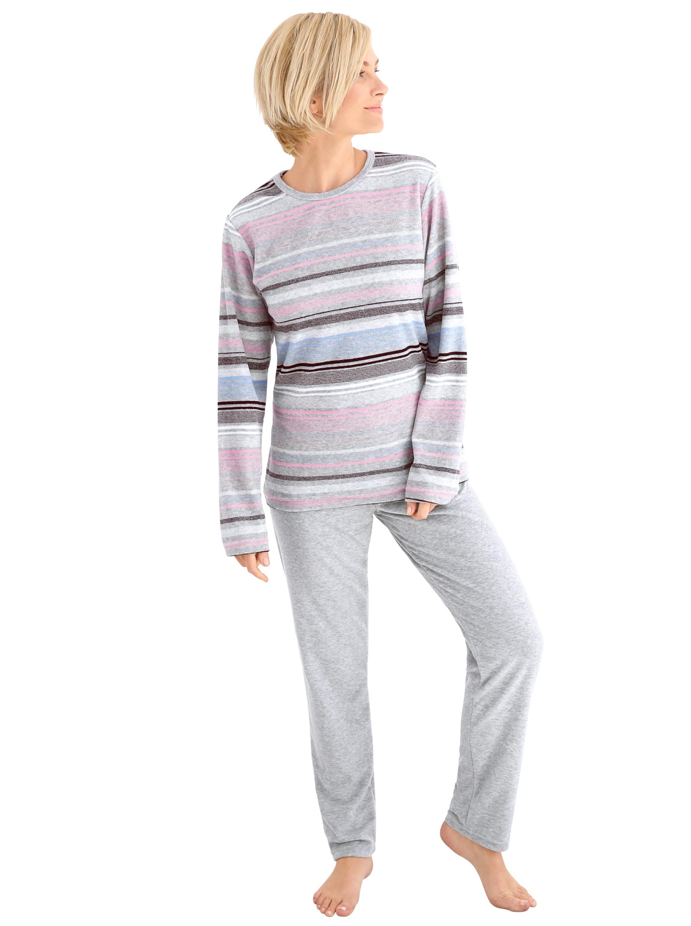 Schlafanzug - grau-meliert