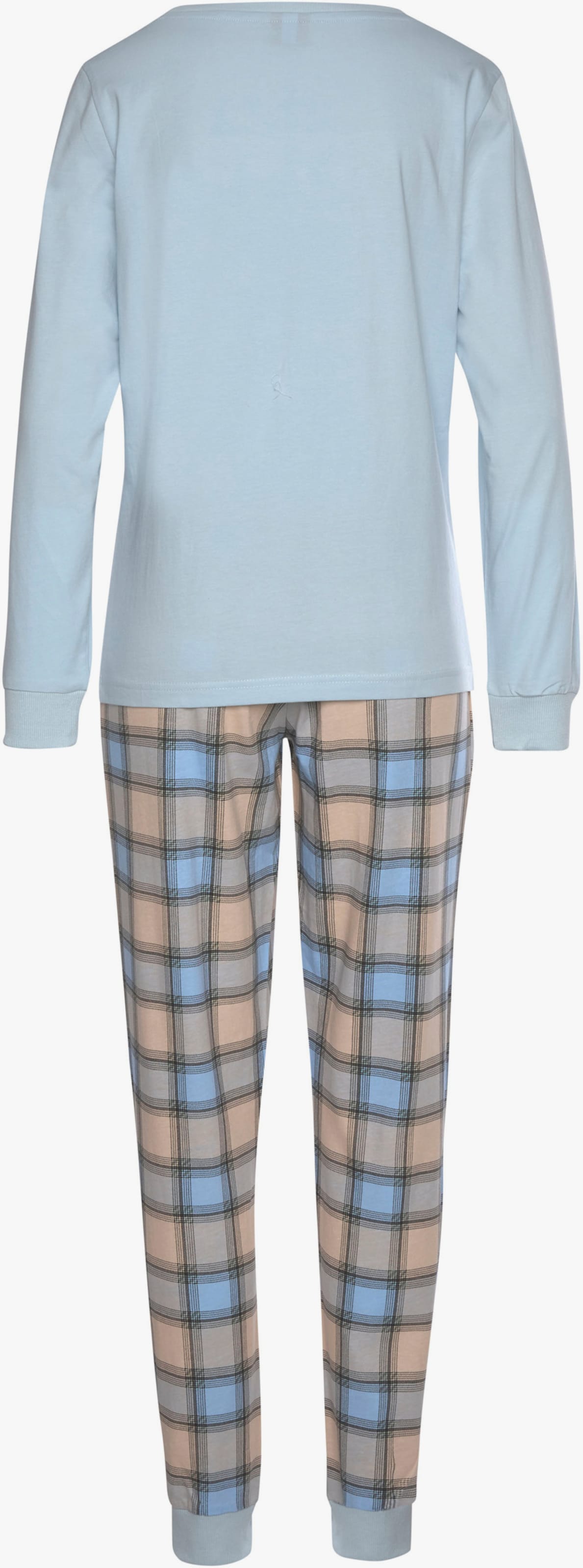 Vivance Dreams Pyjama - bordeaux geruit, lichtblauw geruit
