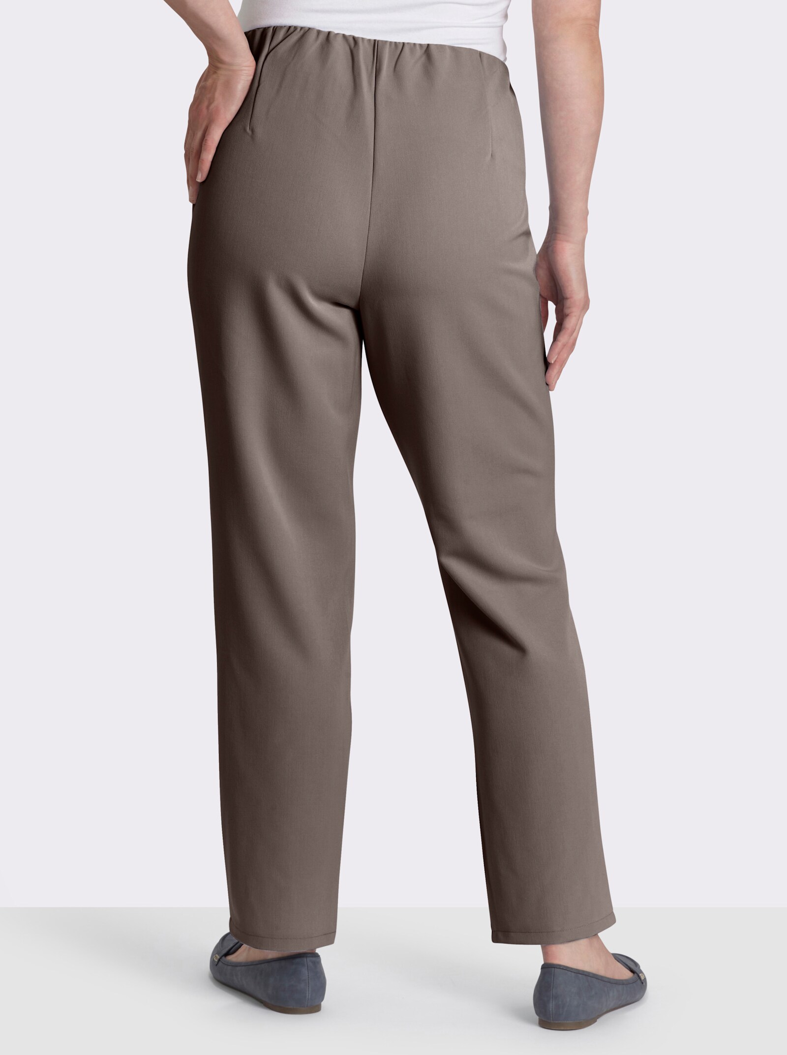 Stretch-Hose mit innenliegendem Dehnbund - taupe