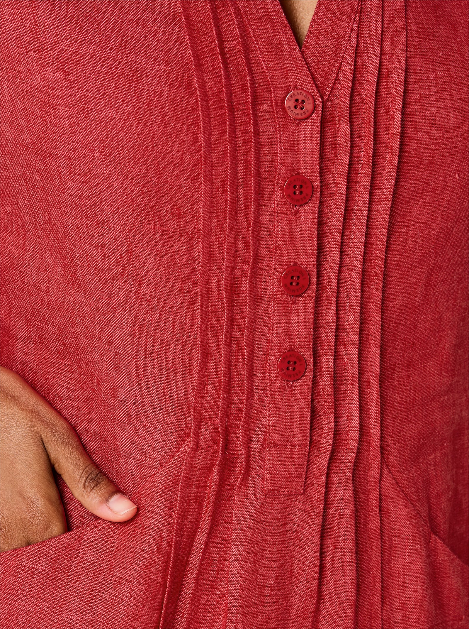 CREATION L PREMIUM Sommerkleid - rot-meliert