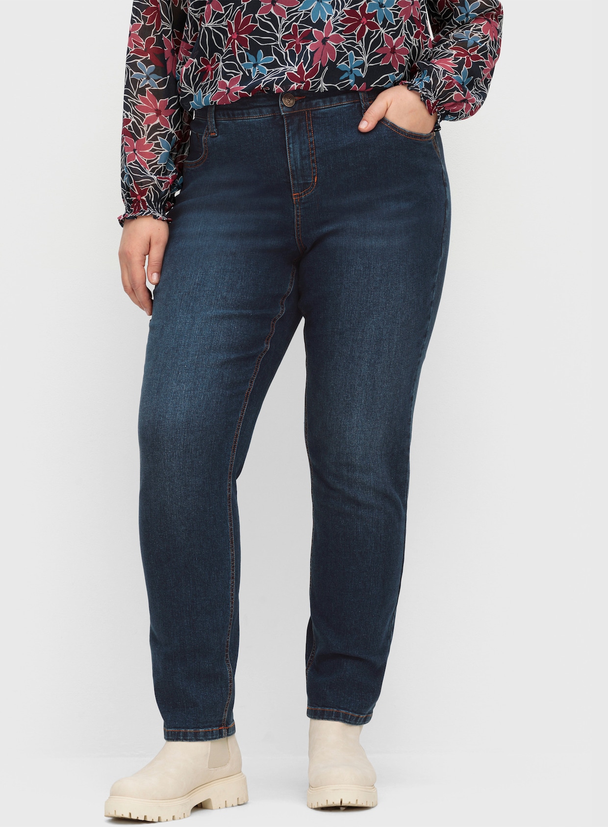 sheego jeans - dark blue denim