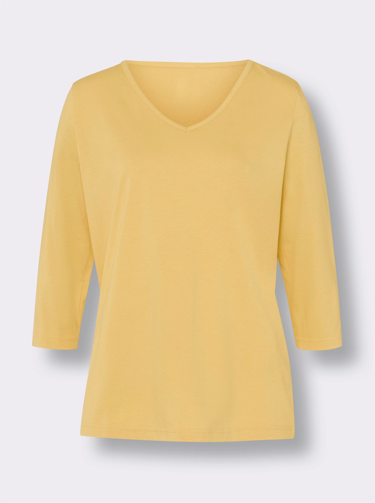Shirt met 3/4-mouw - geel
