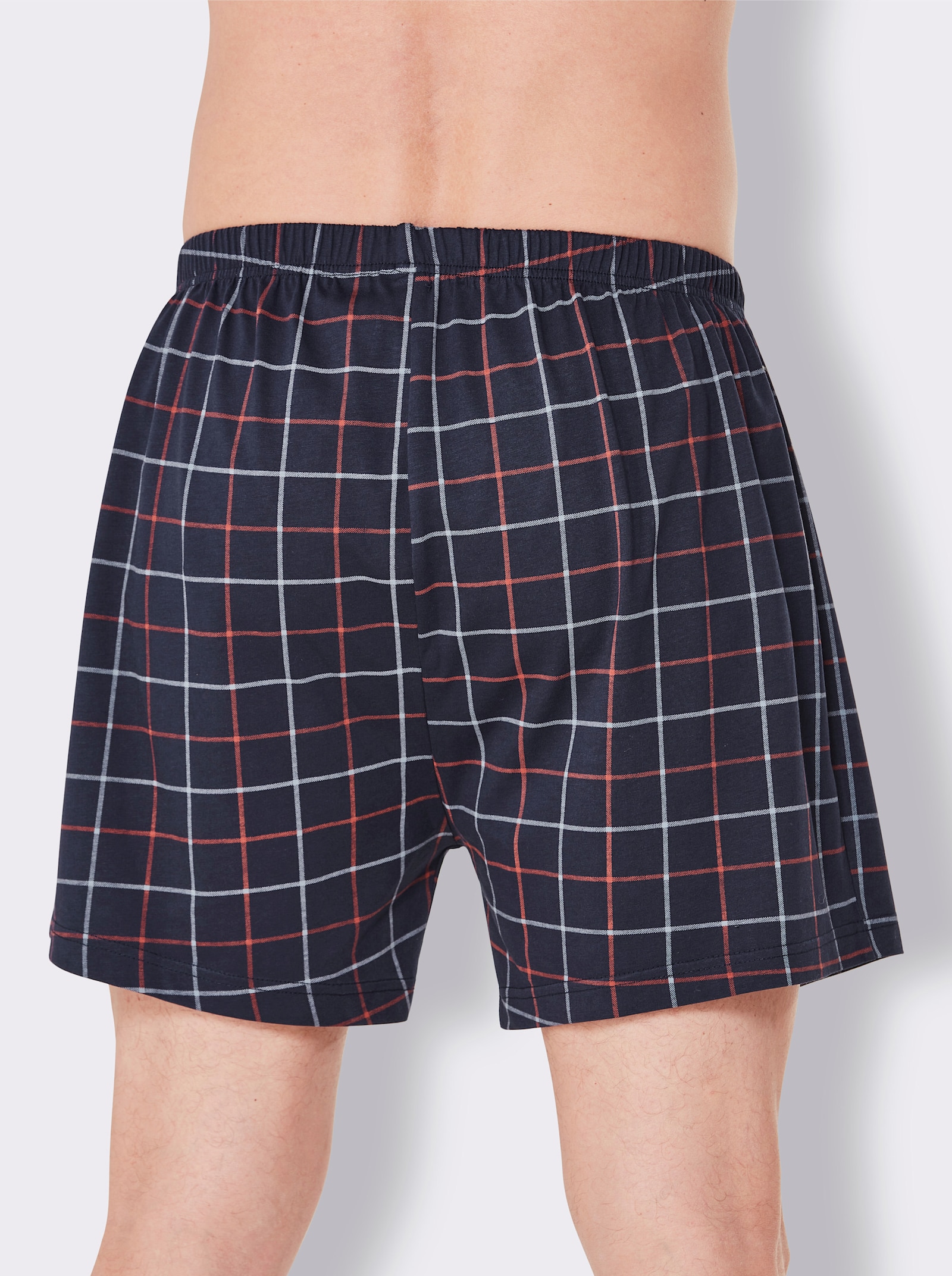 KINGsCLUB Boxershorts - marine-gestreift + marine + marine-kariert