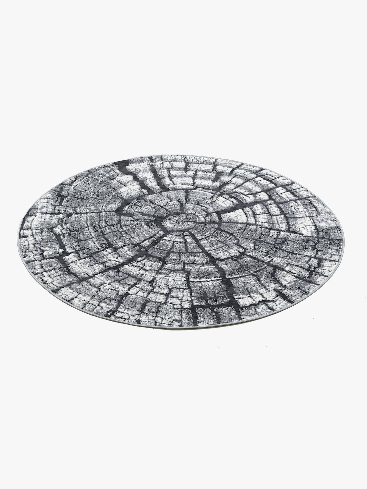 Theko Teppich - grau-gemustert