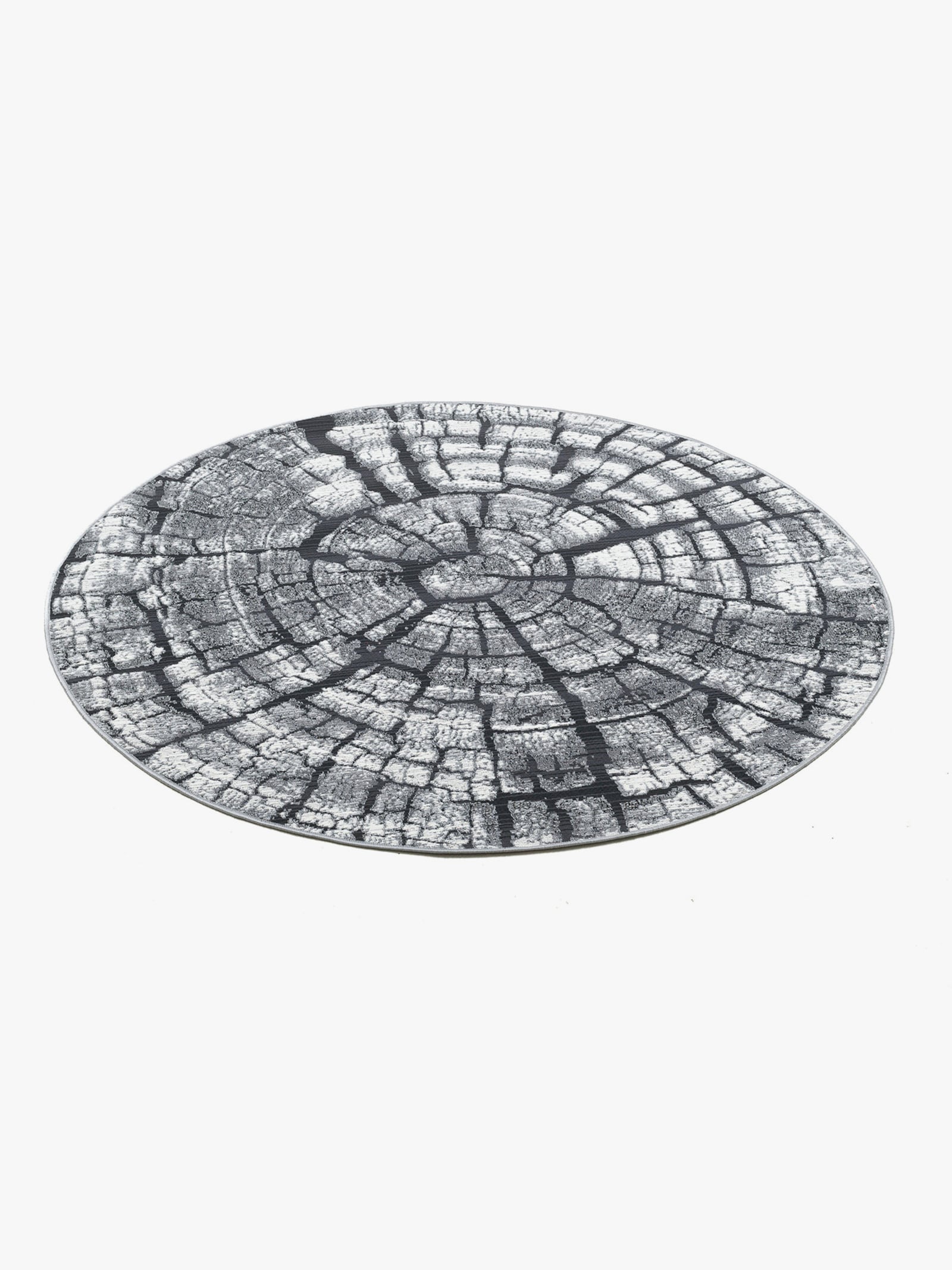 Theko Teppich - grau-gemustert