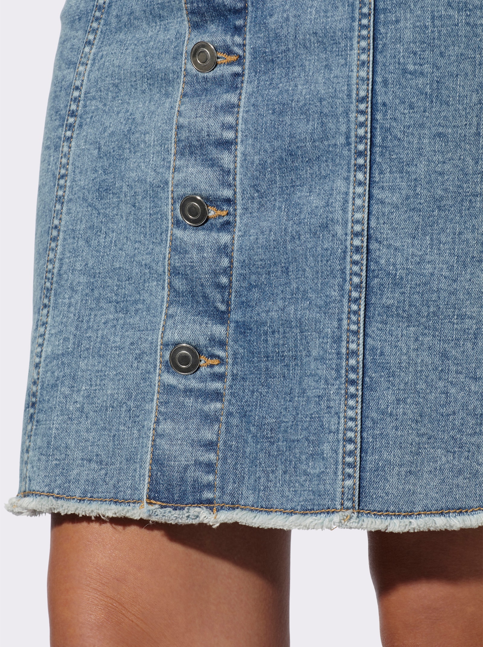 heine Jeansrock durchgeknöpft - blue-bleached