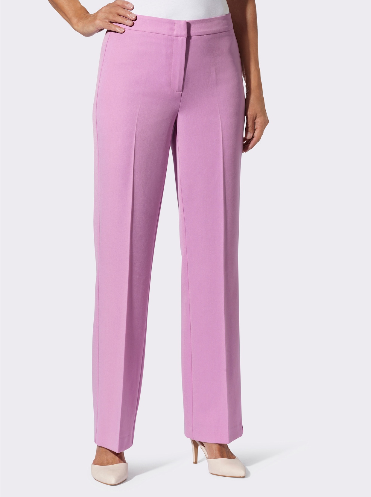 Bügelfaltenhose mit Formbund - orchidee