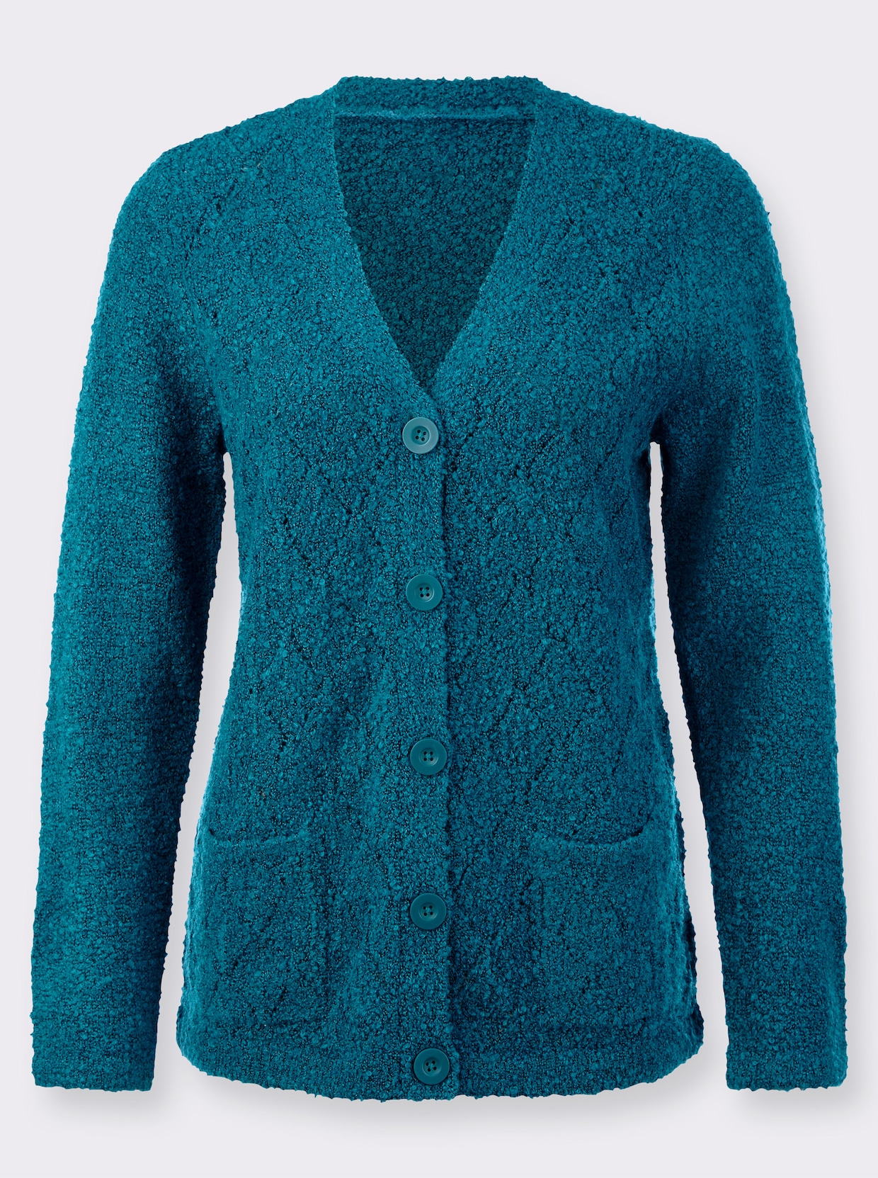 Strickjacke - aquapetrol-meliert