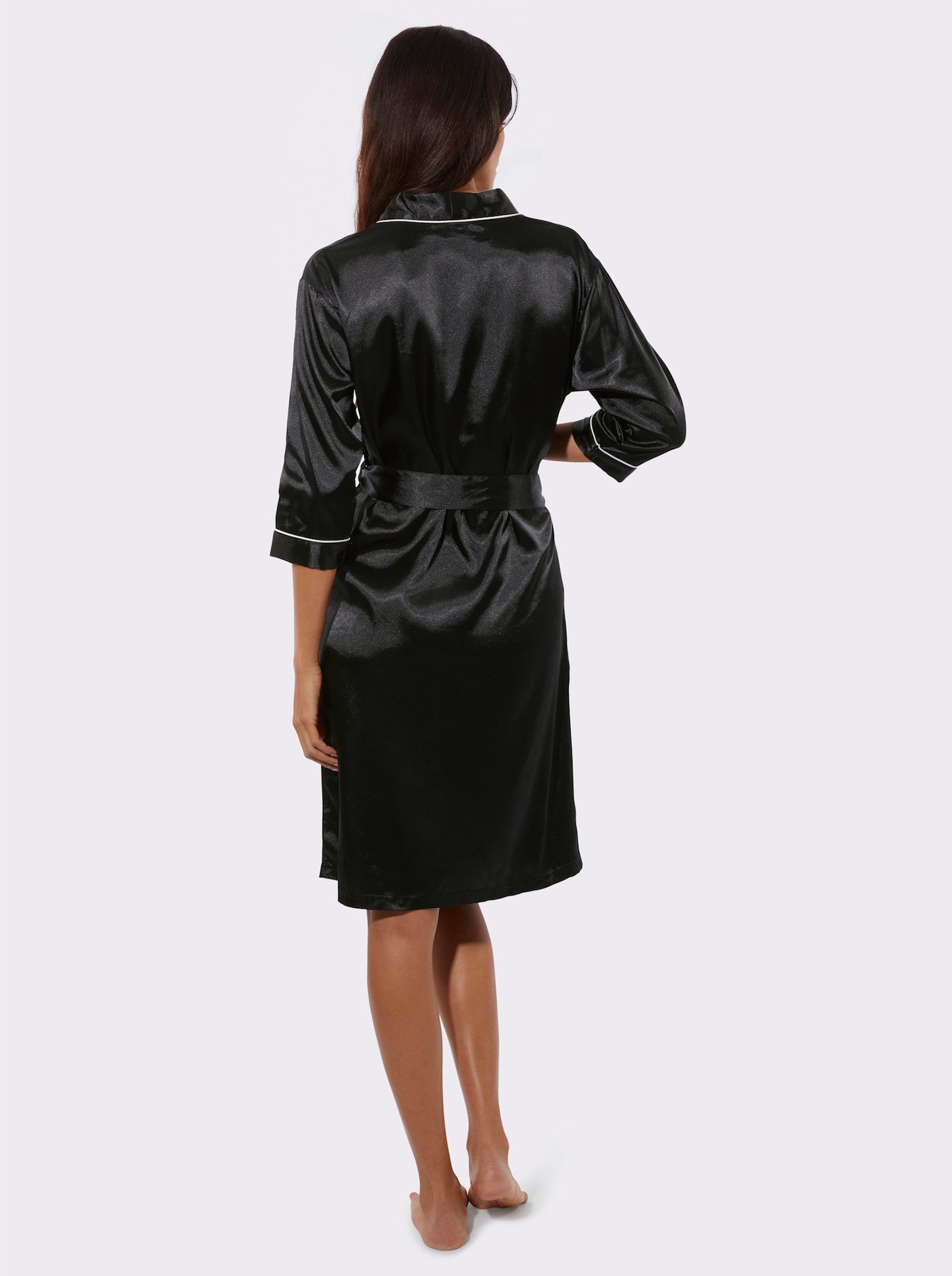 wäschepur Robe de chambre - noir-écru