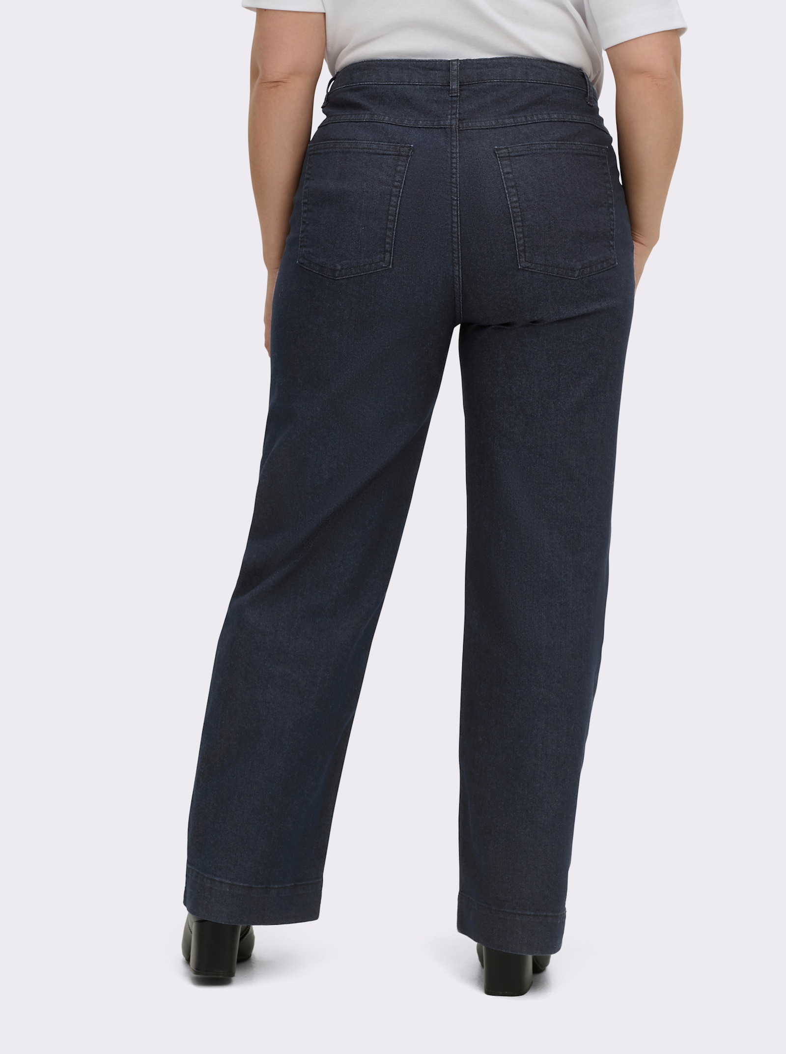 Jeans mit weitem Bein - dark blue