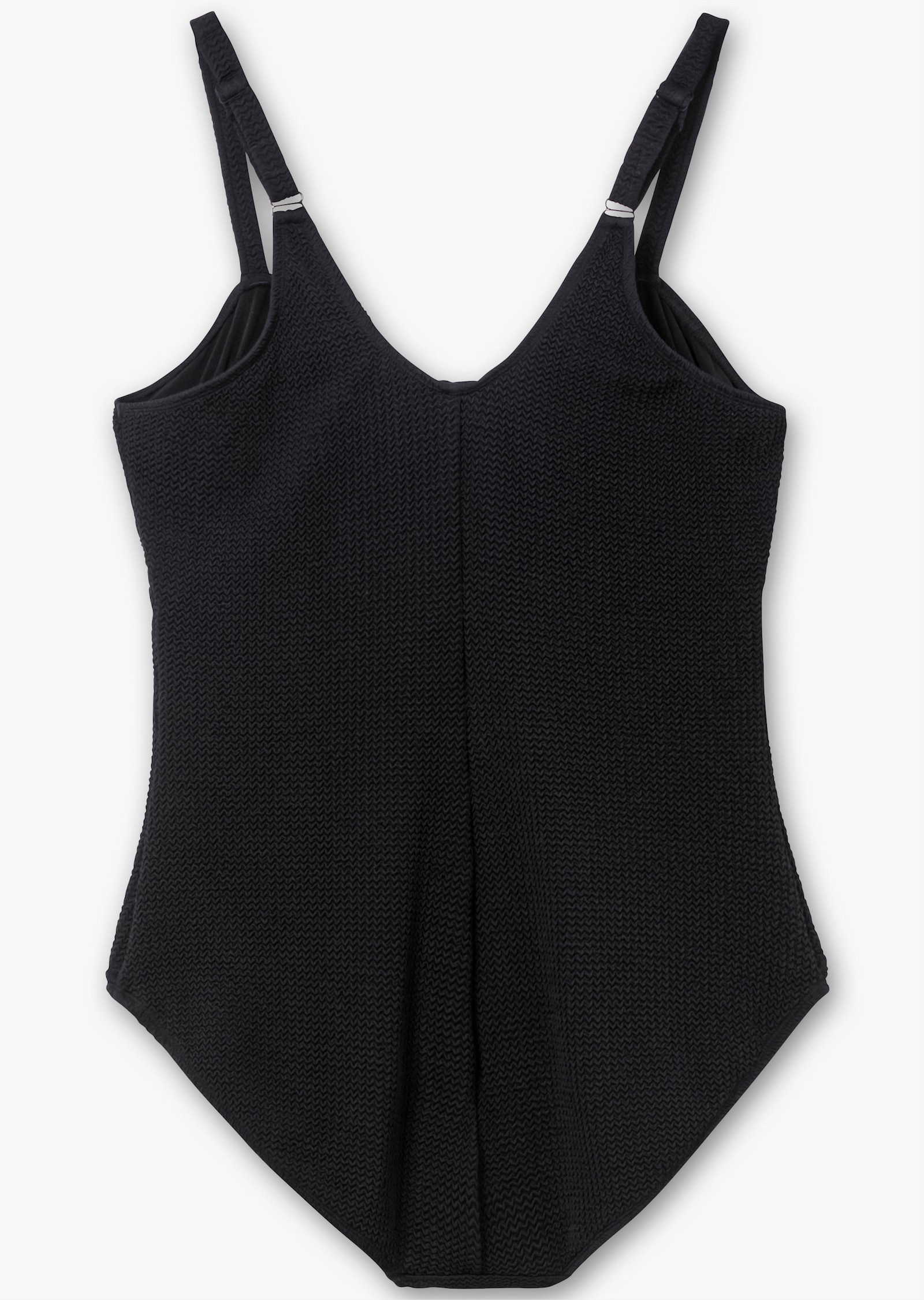 sheego Badeanzug mit Raffung - schwarz