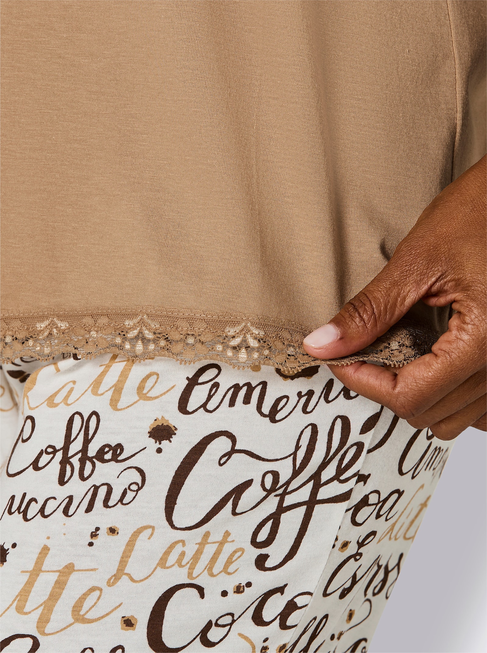 wäschepur Pyjama-T-shirt - couleur chamois