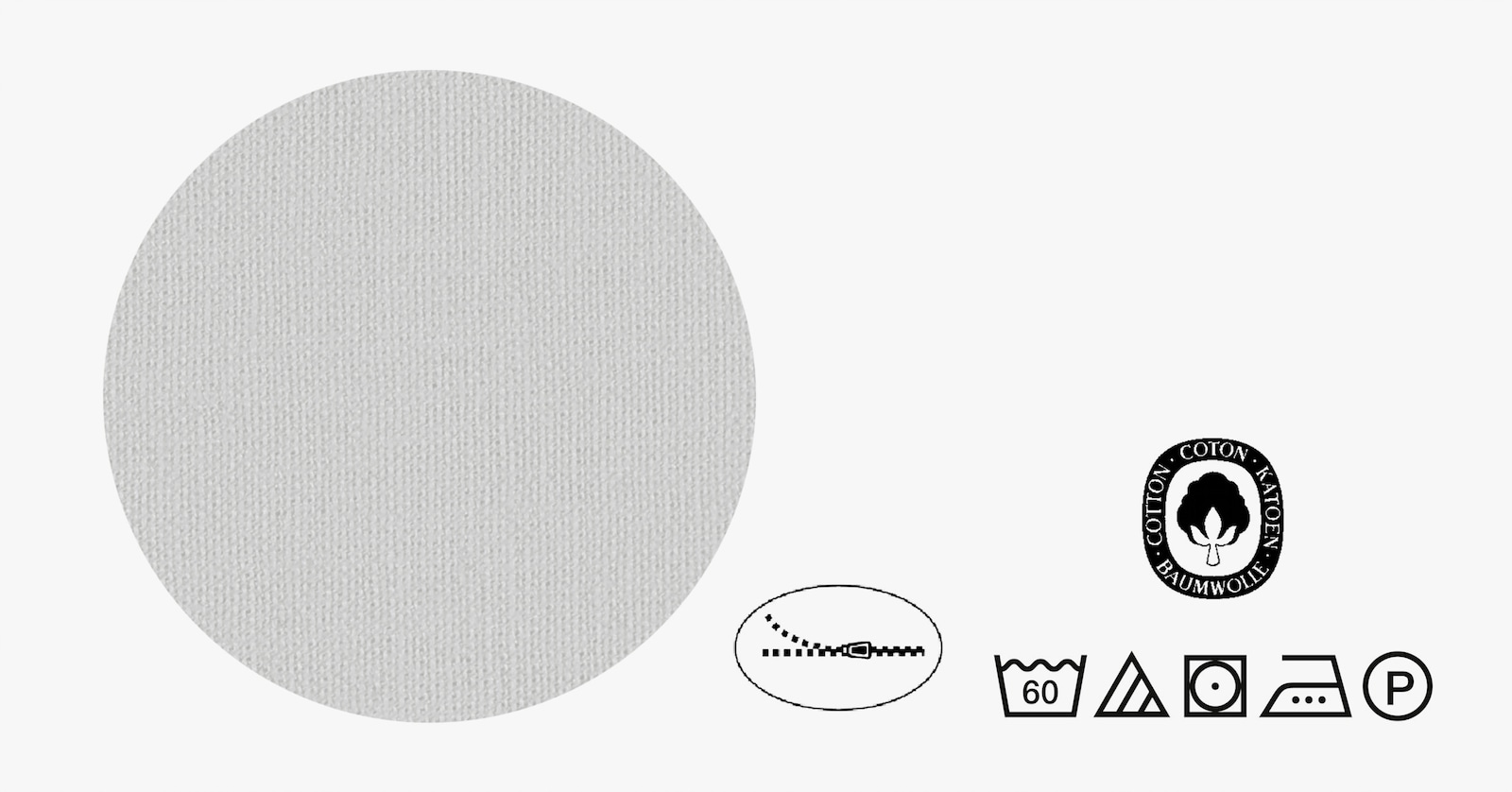 Biberna Bettwäsche - hellgrau-dunkelgrau