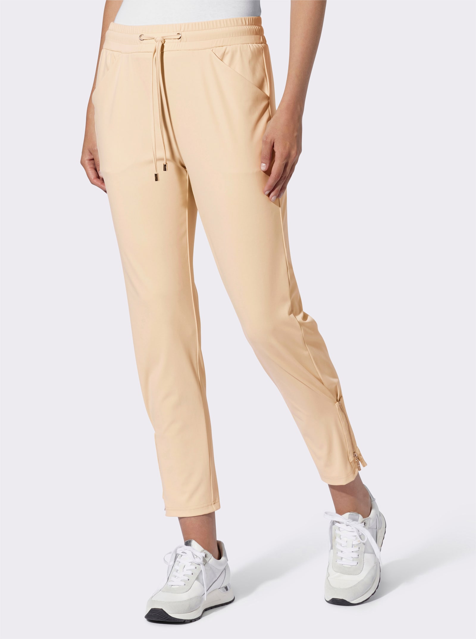 heine Jerseyhose mit schmalem Bein - sand