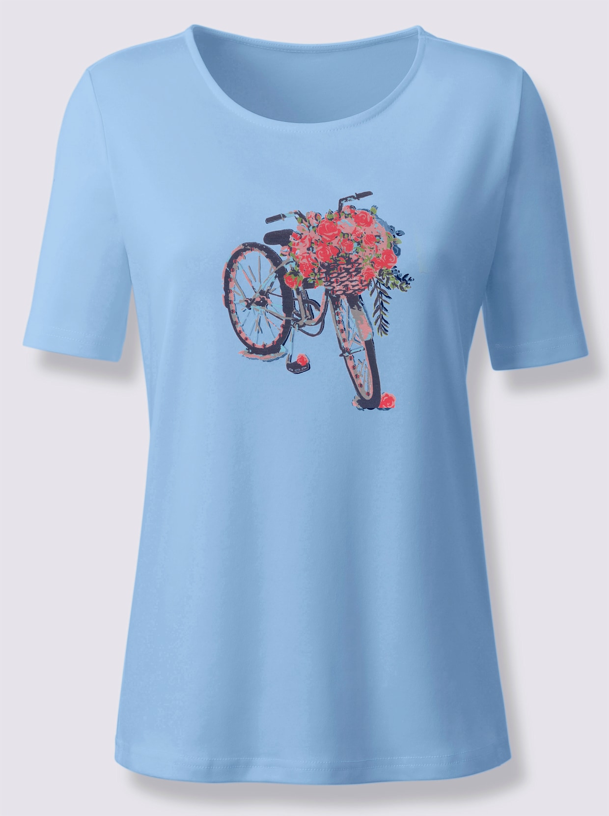 Print-Shirt - eisblau