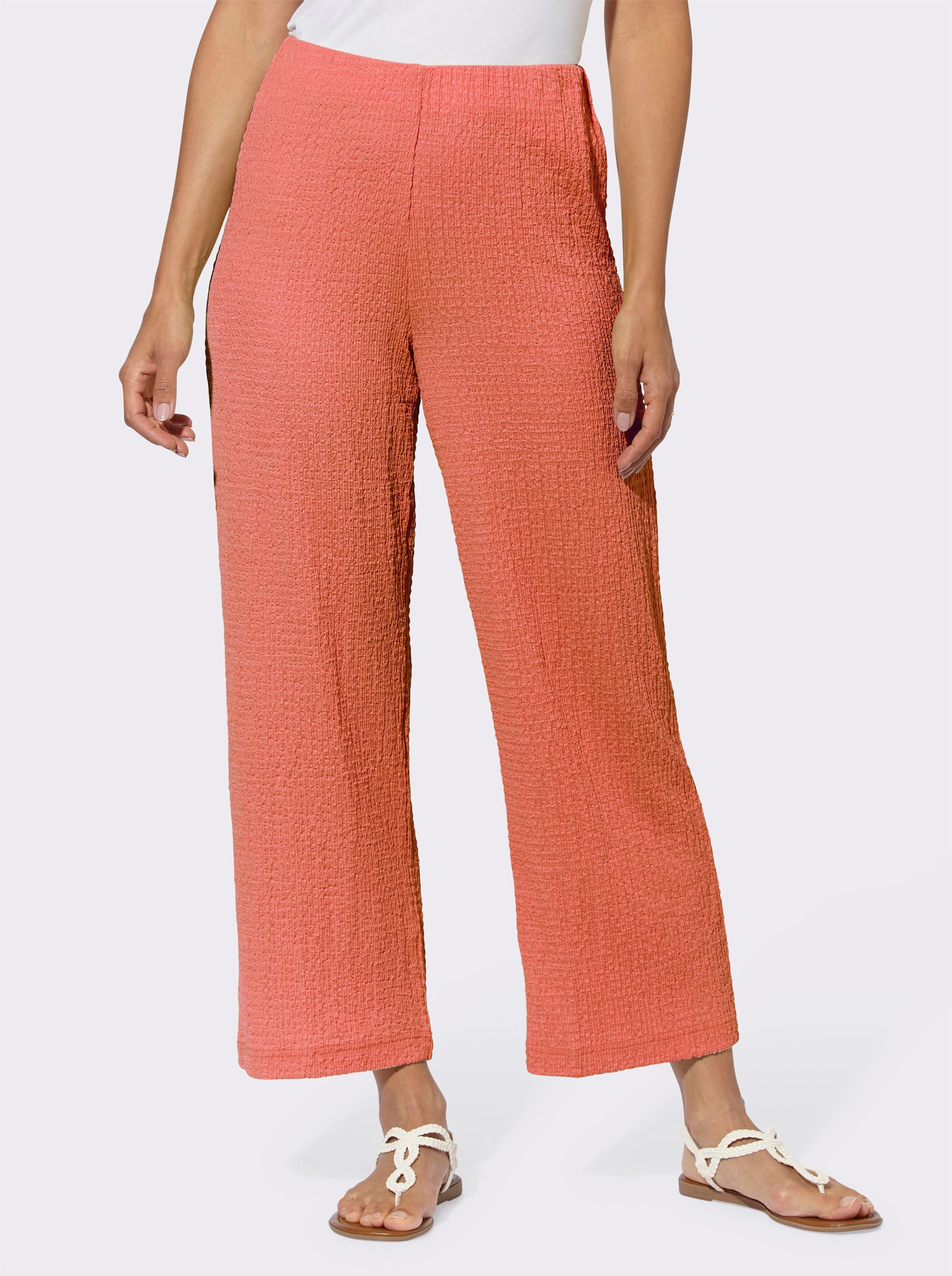 Jerseyhose in 7/8-Länge - papaya