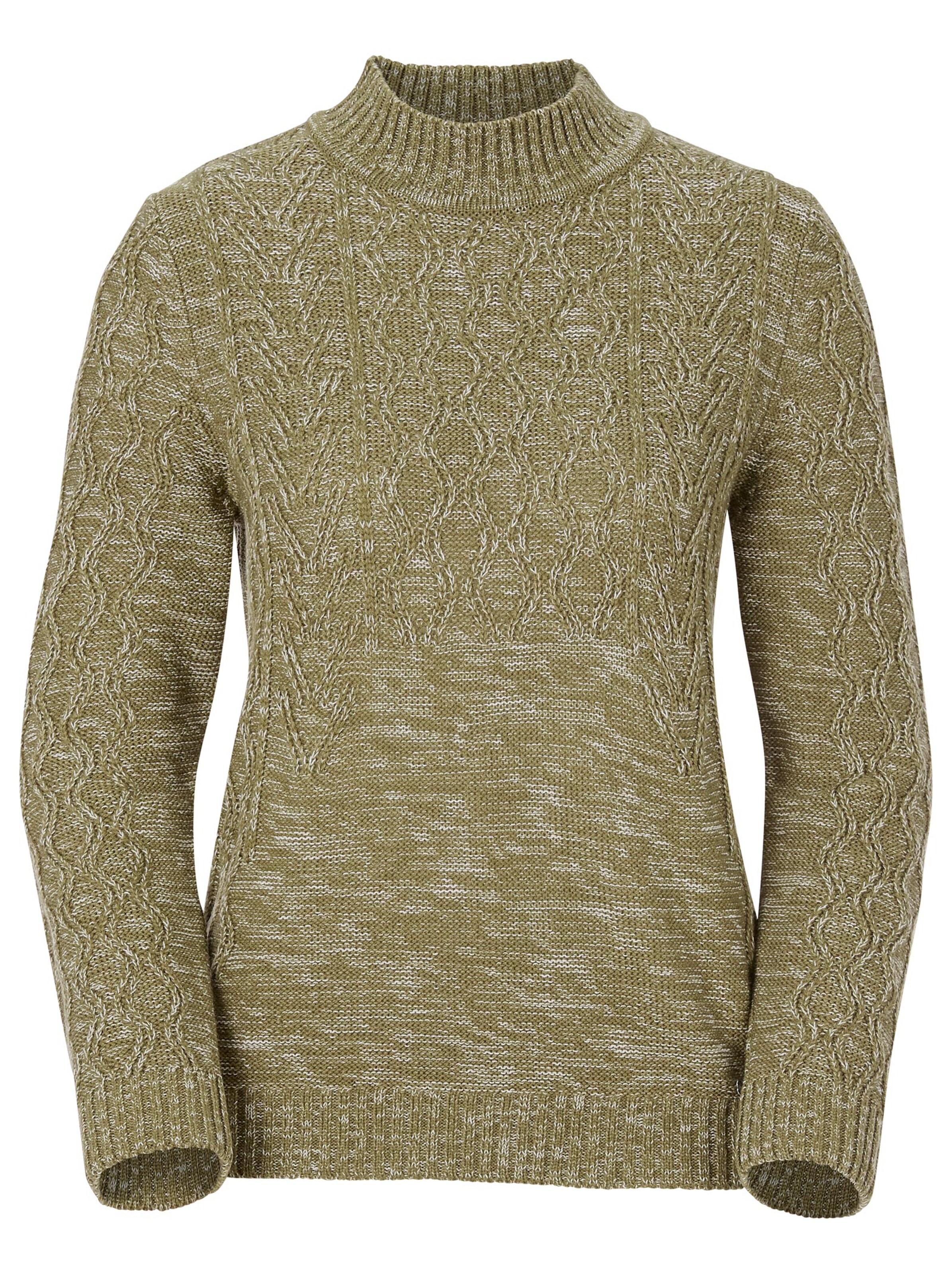 Collection L Pullover - oliv-meliert