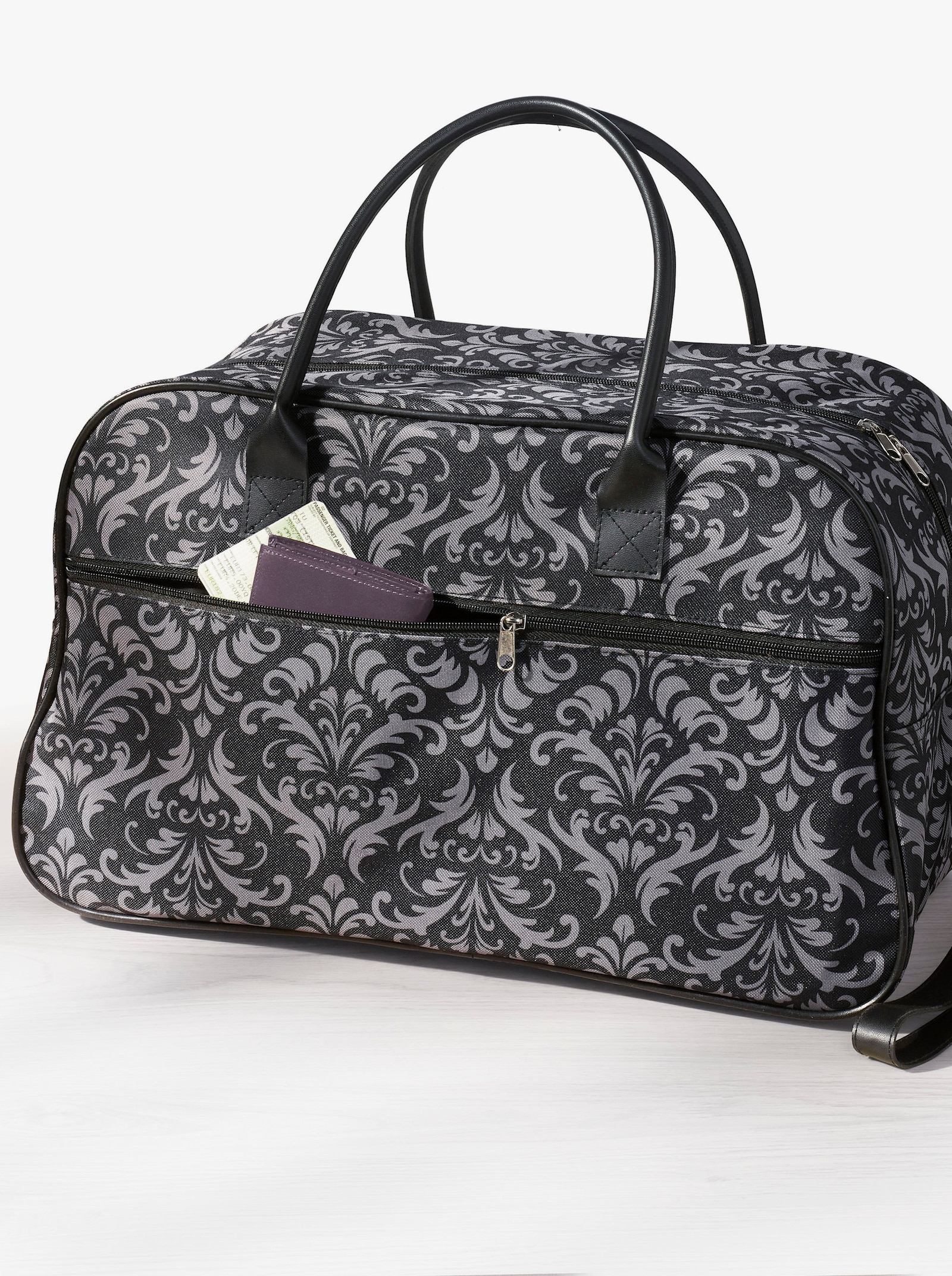 7-tlg. Reiseset - anthrazit-gemustert