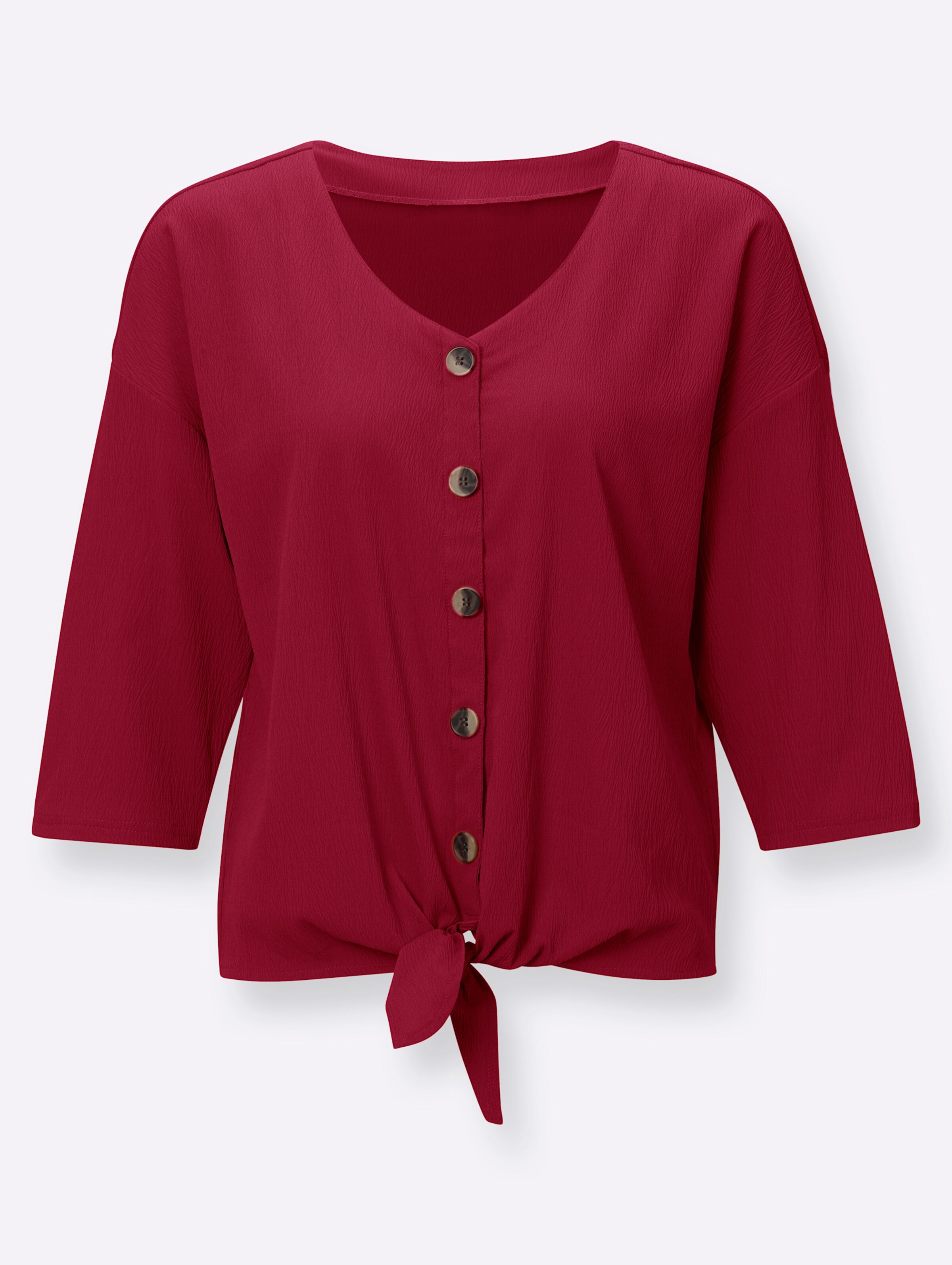 Witt Weiden Damen Crinklebluse dunkelrot  - Onlineshop Witt Weiden