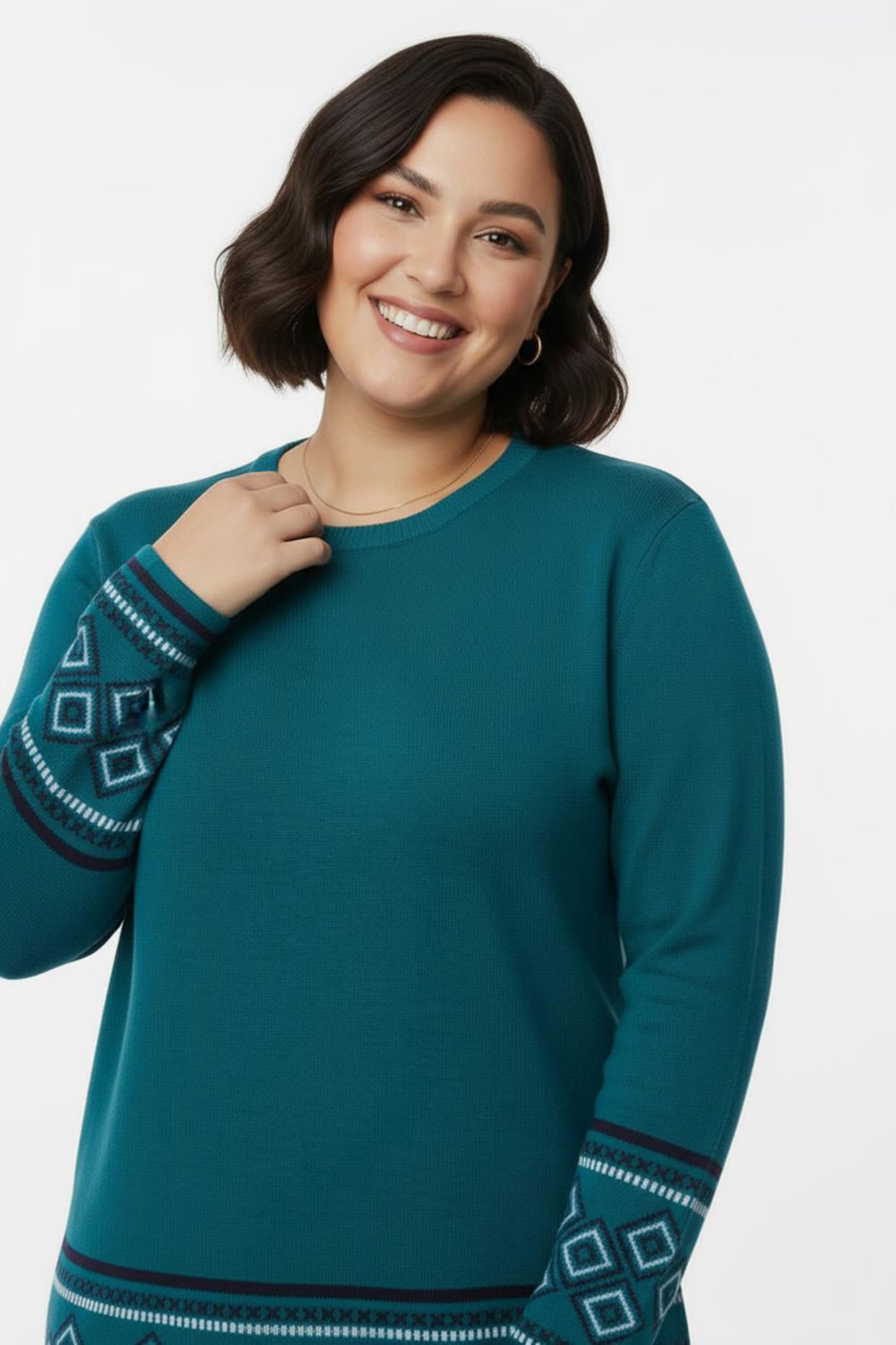 Longpullover weich wie Kaschmir - aquapetrol-marine