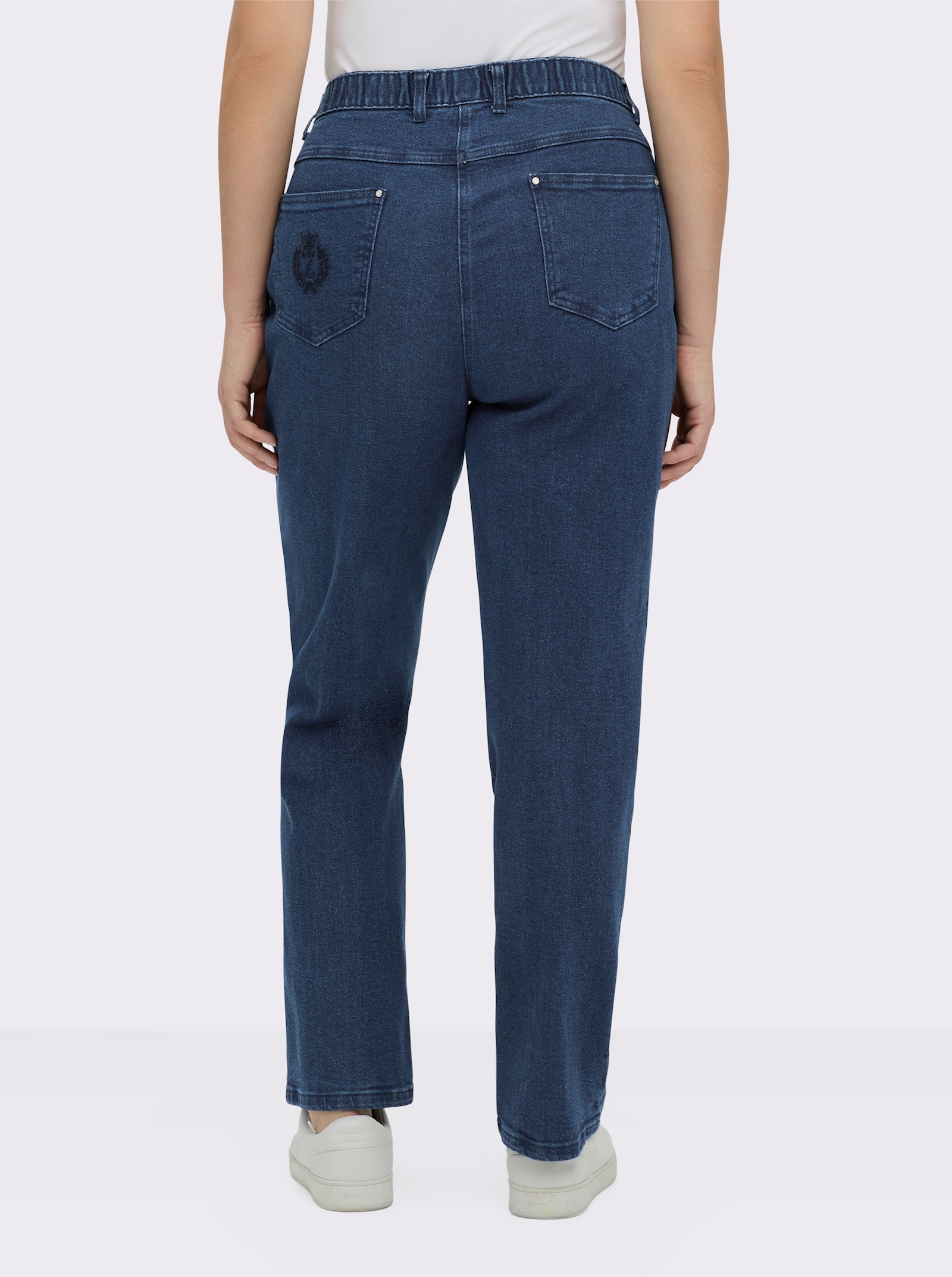 5-Pocket-Jeans mit innenliegendem Dehnbund - blue-stone-washed