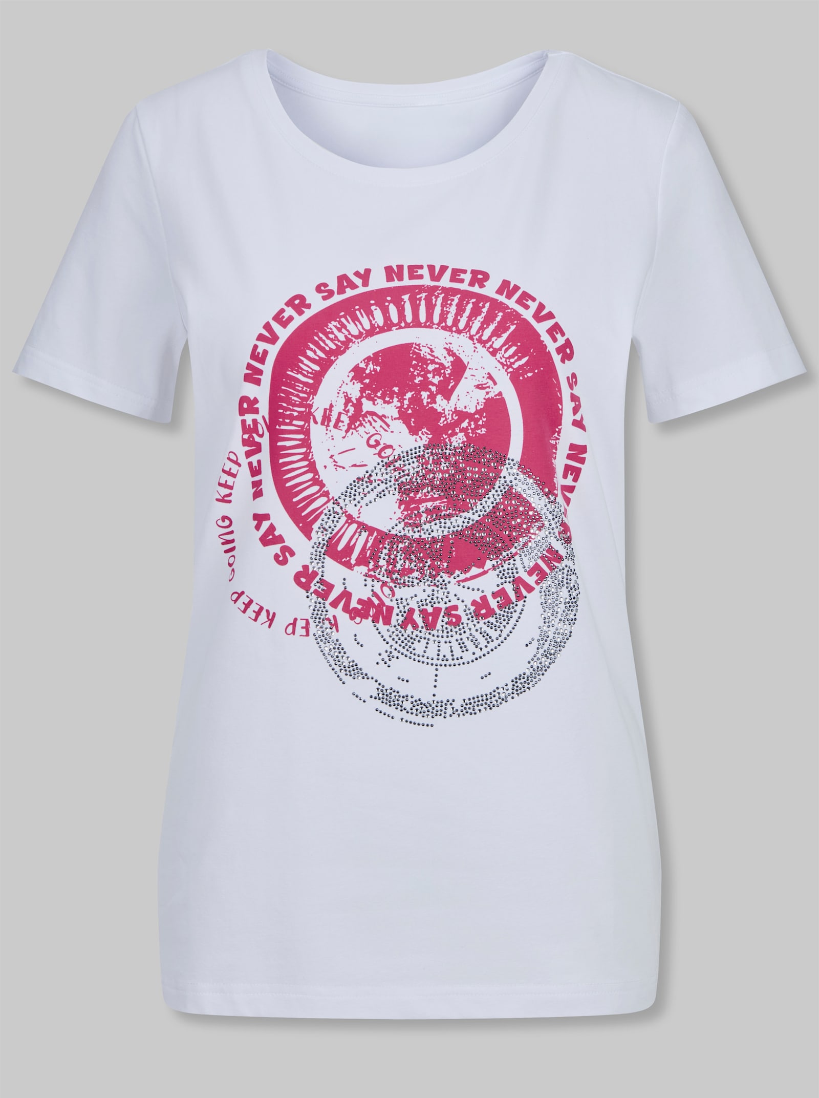 heine Shirt mit plakativem Print - weiß