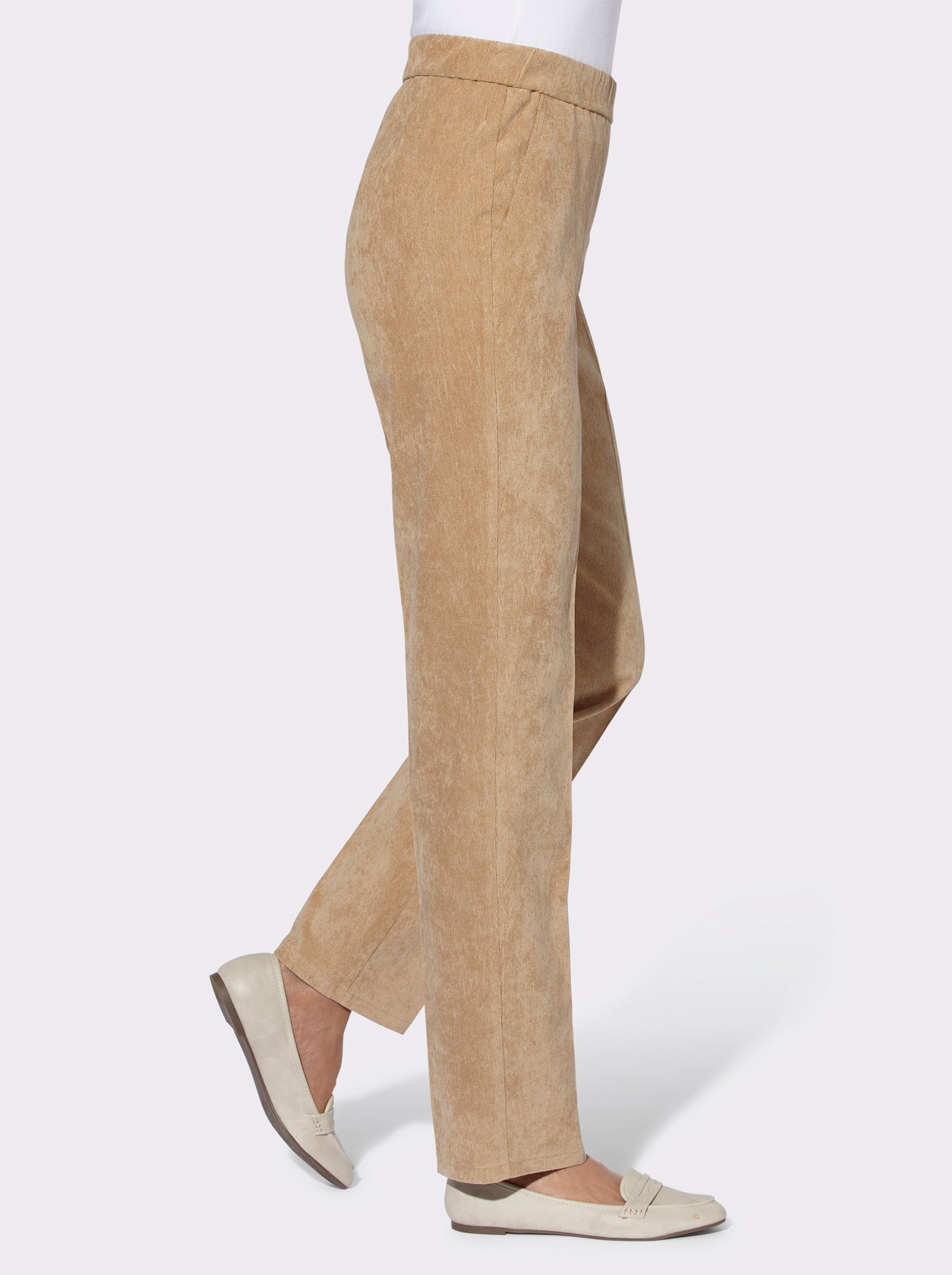 Kordové kalhoty s puky - velbloudí