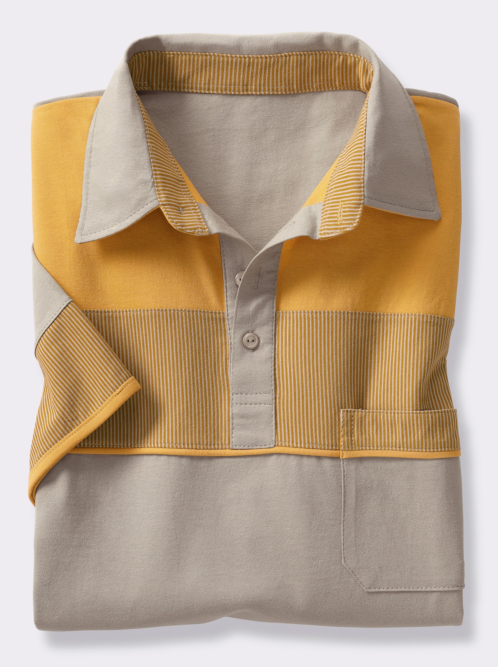 Catamaran Kortärmad Pikétröja - ockra-sesam