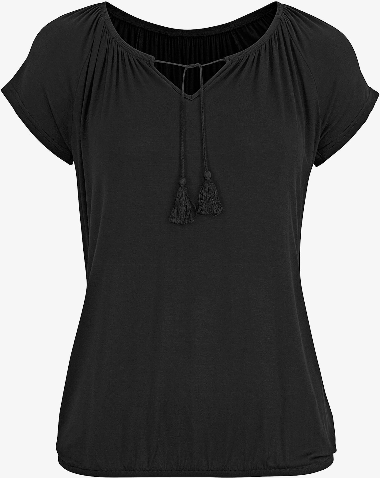 Vivance T-Shirt - bordeaux-gemustert, schwarz
