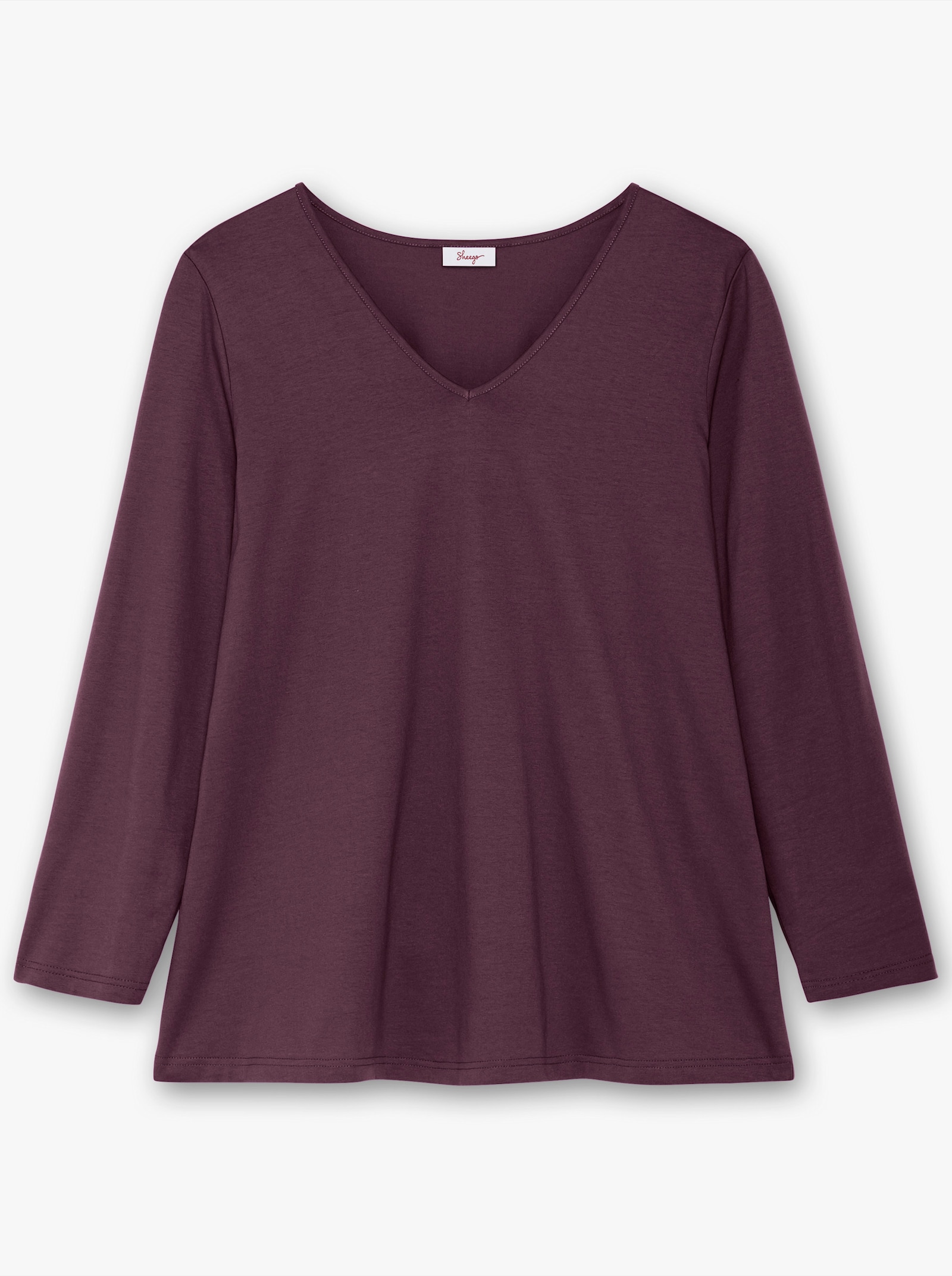 sheego Langarmshirt - burgund