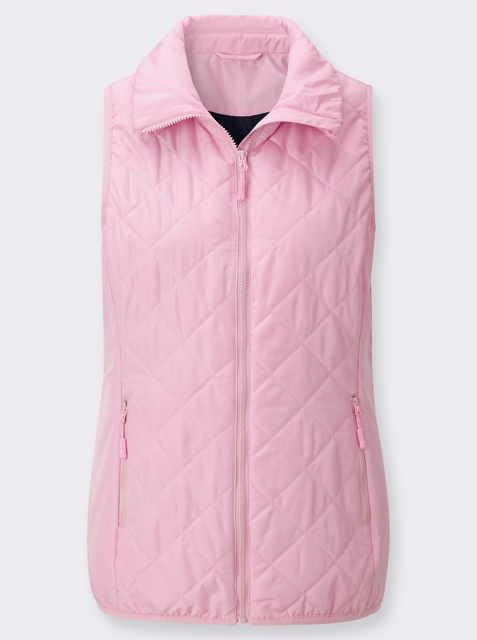 Steppweste in Microfaser-Qualität - rosé