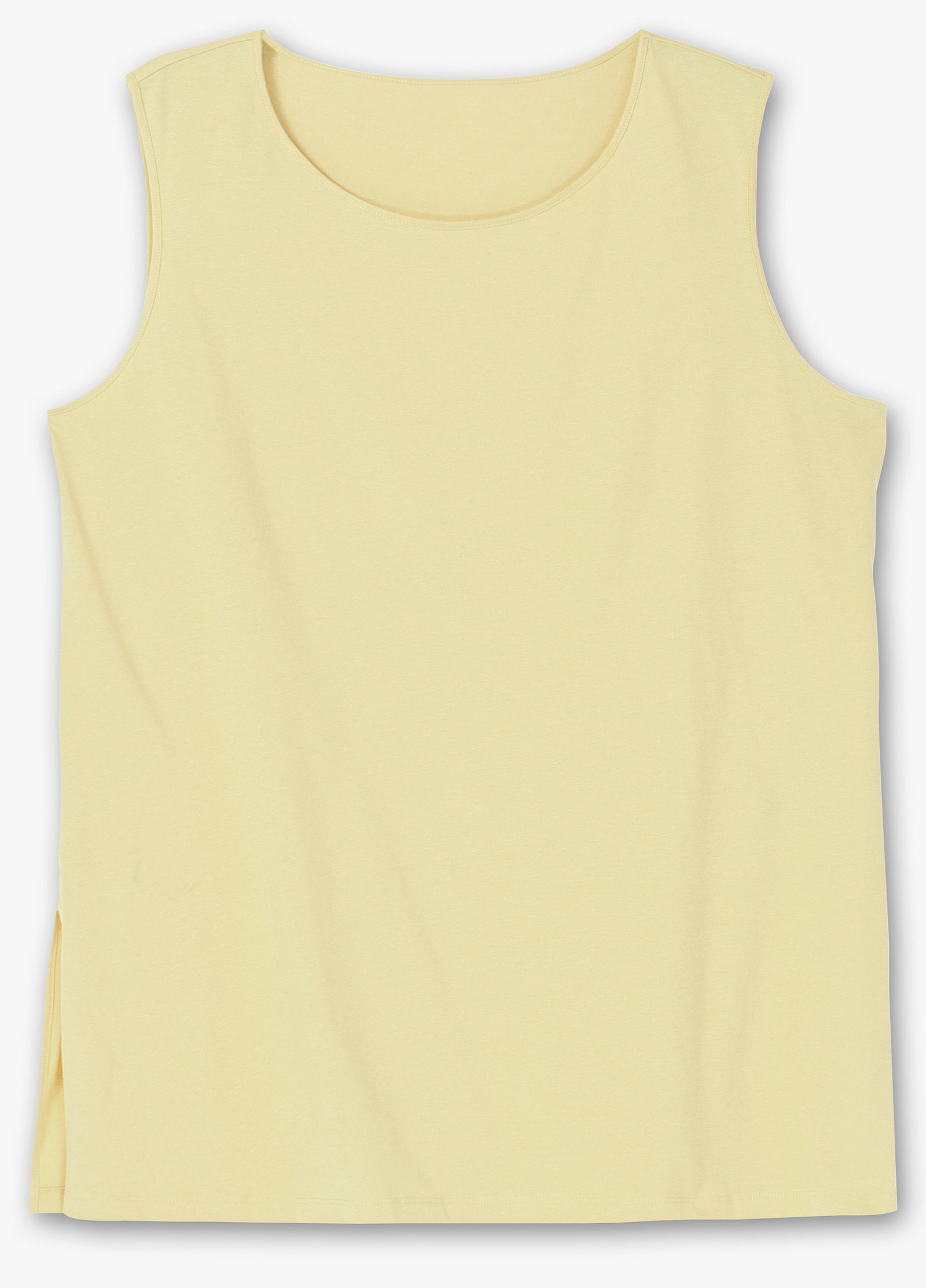 Longtop mit Seitenschlitzen - lindgrün