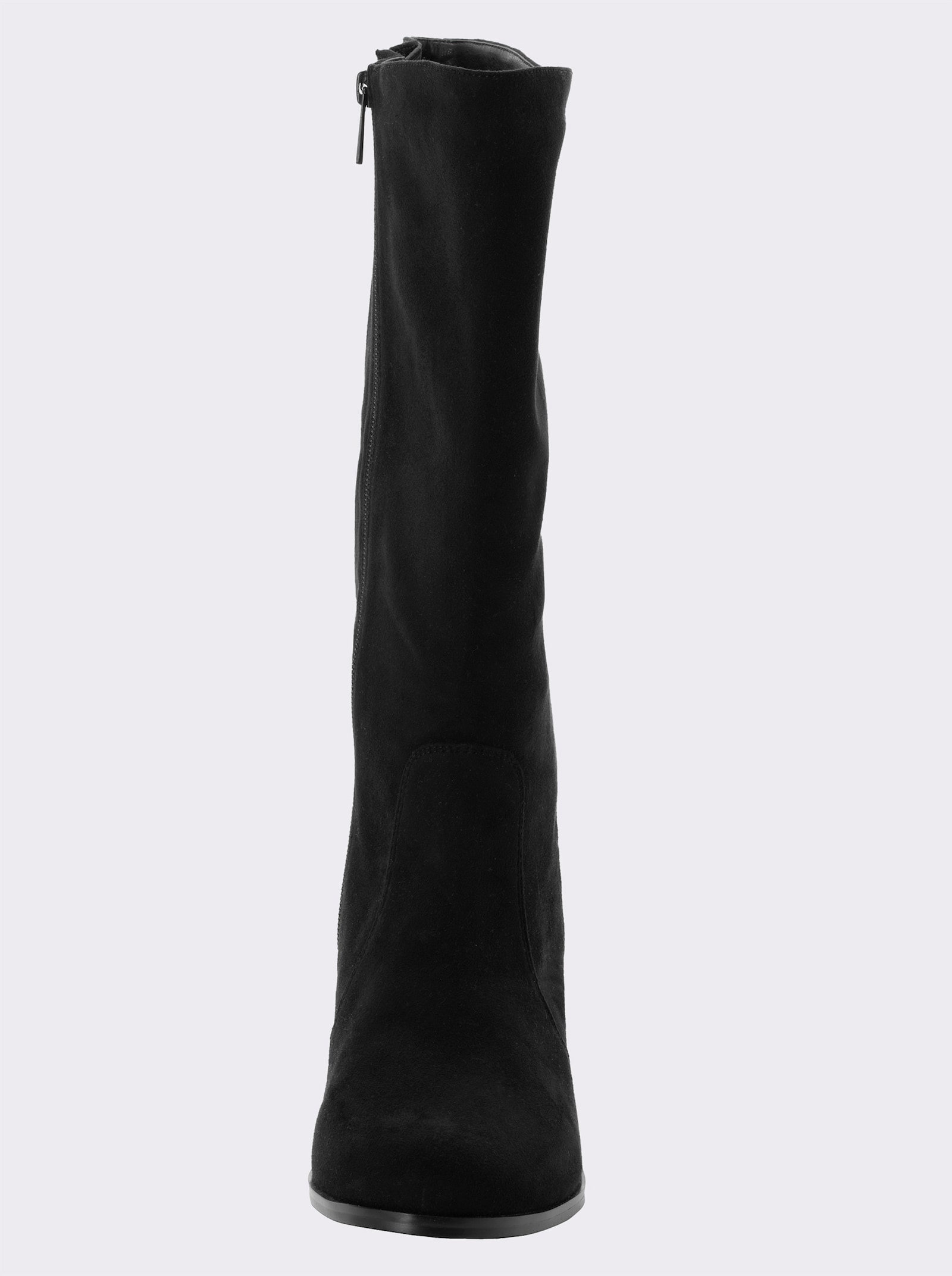 sheego Weitschaftstiefel mit Absatz - schwarz