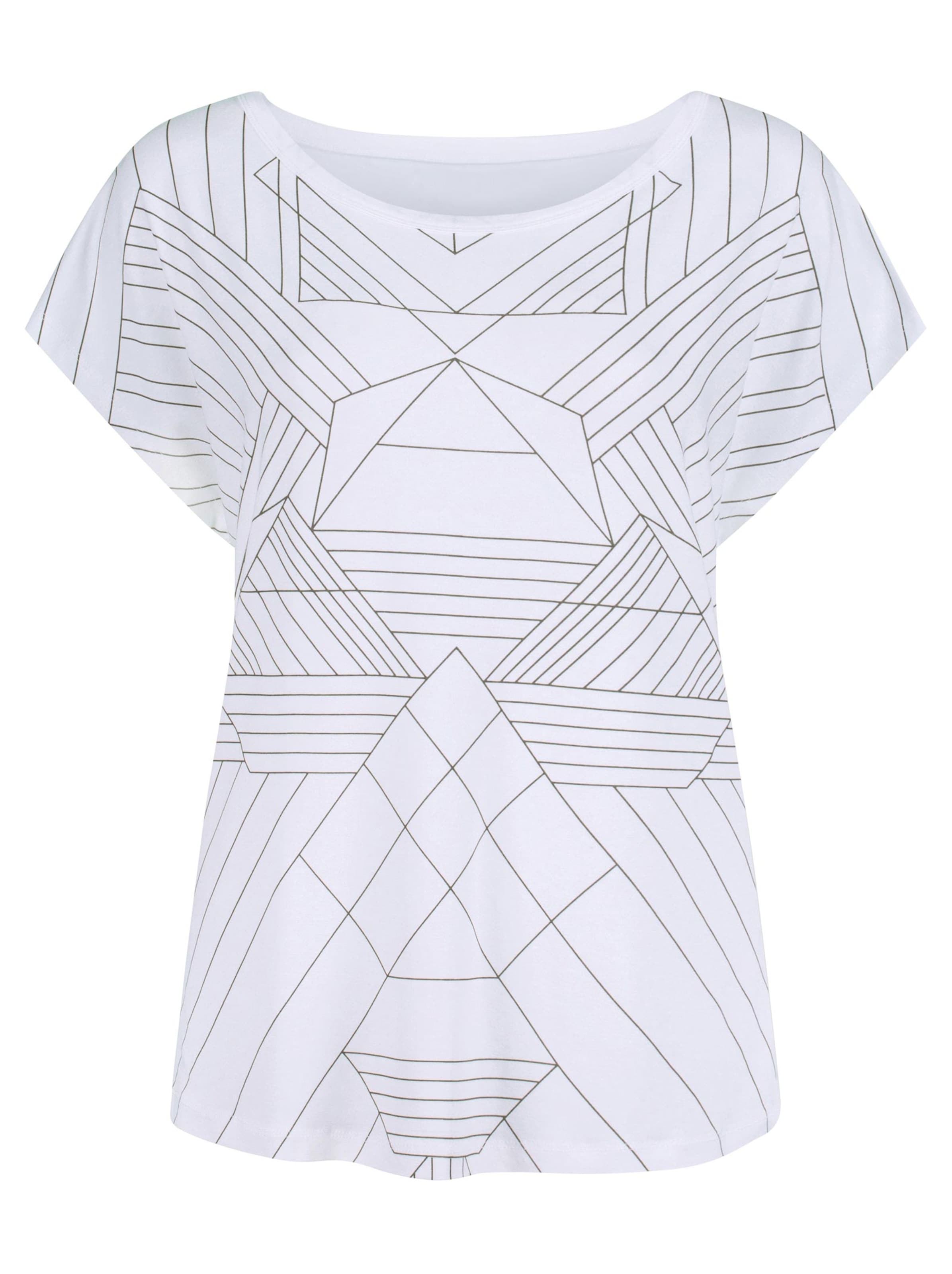 Shirt - weiß-grau-bedruckt