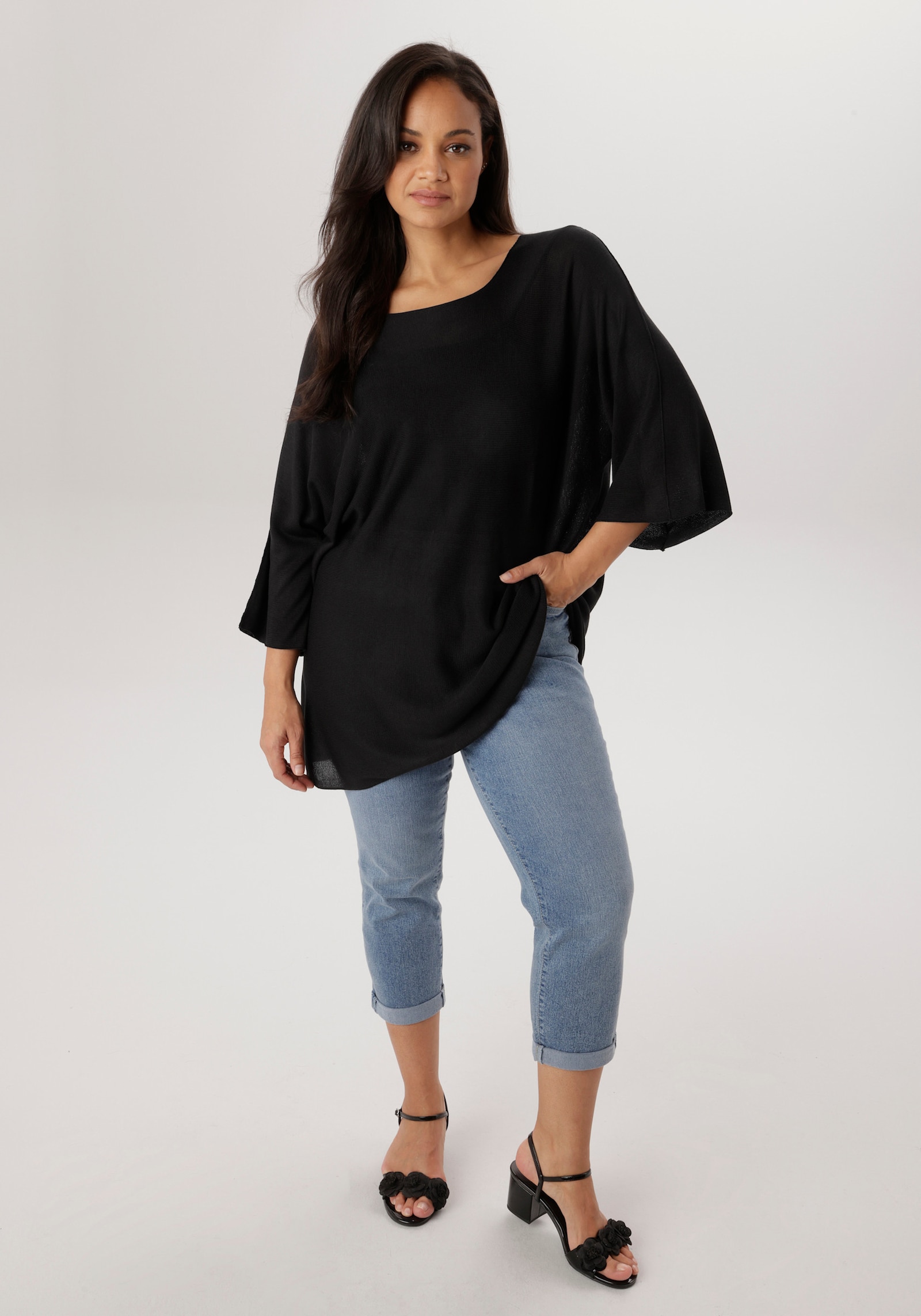 Aniston PLUS Strickpullover - schwarz