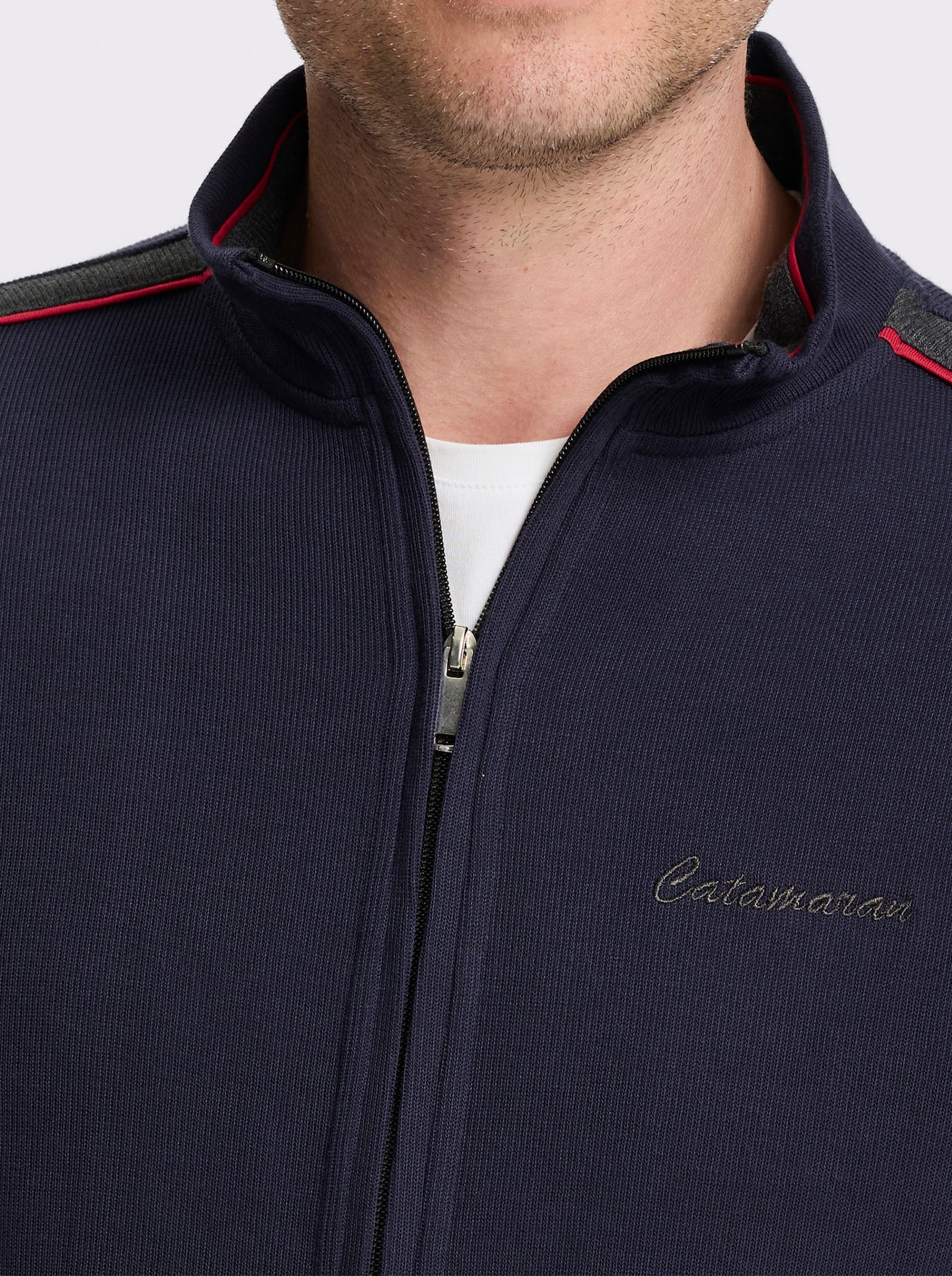 Catamaran Shirtjacke mit durchgehendem Reißverschluss - marine